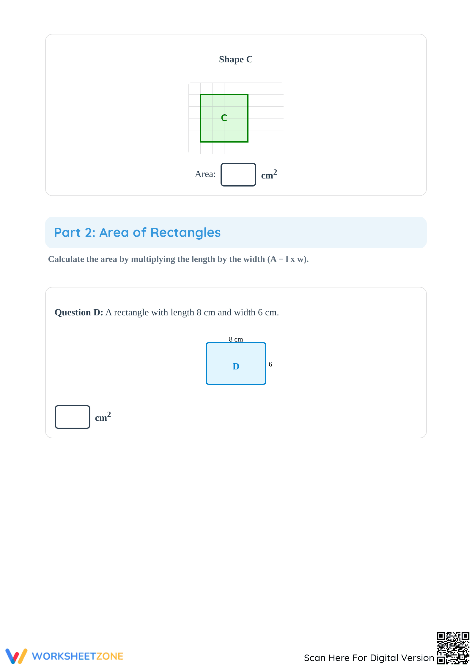 Area of Rectangles Worksheet | Essential Grade 6 Math - Page 2