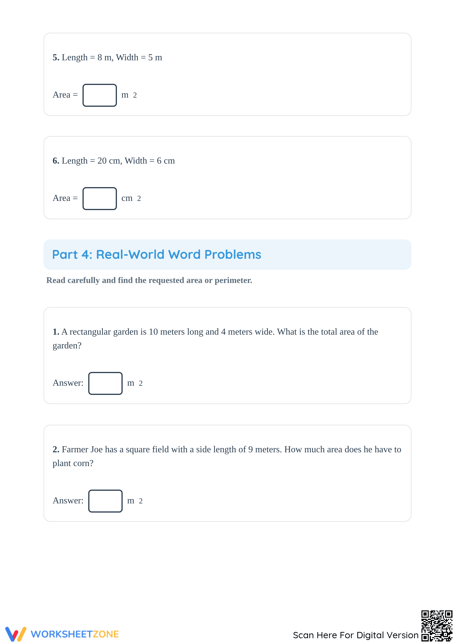 Area of Rectangles Worksheet | Essential Grade 6 Math - Page 5