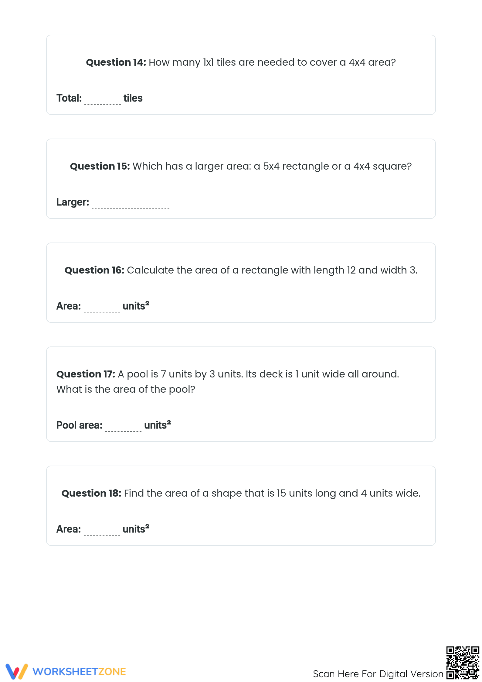 Area Formula & Grids Worksheet | Essential Grade 6 Math - Page 5