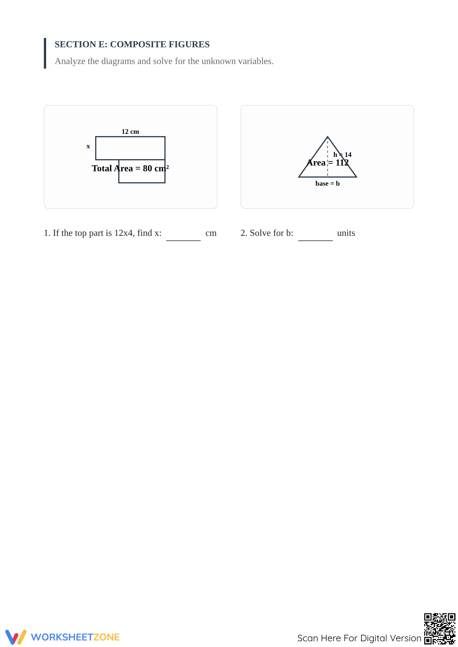 Essential Grade 9-12 Math: Finding Missing Measurements Worksheet - Page 4