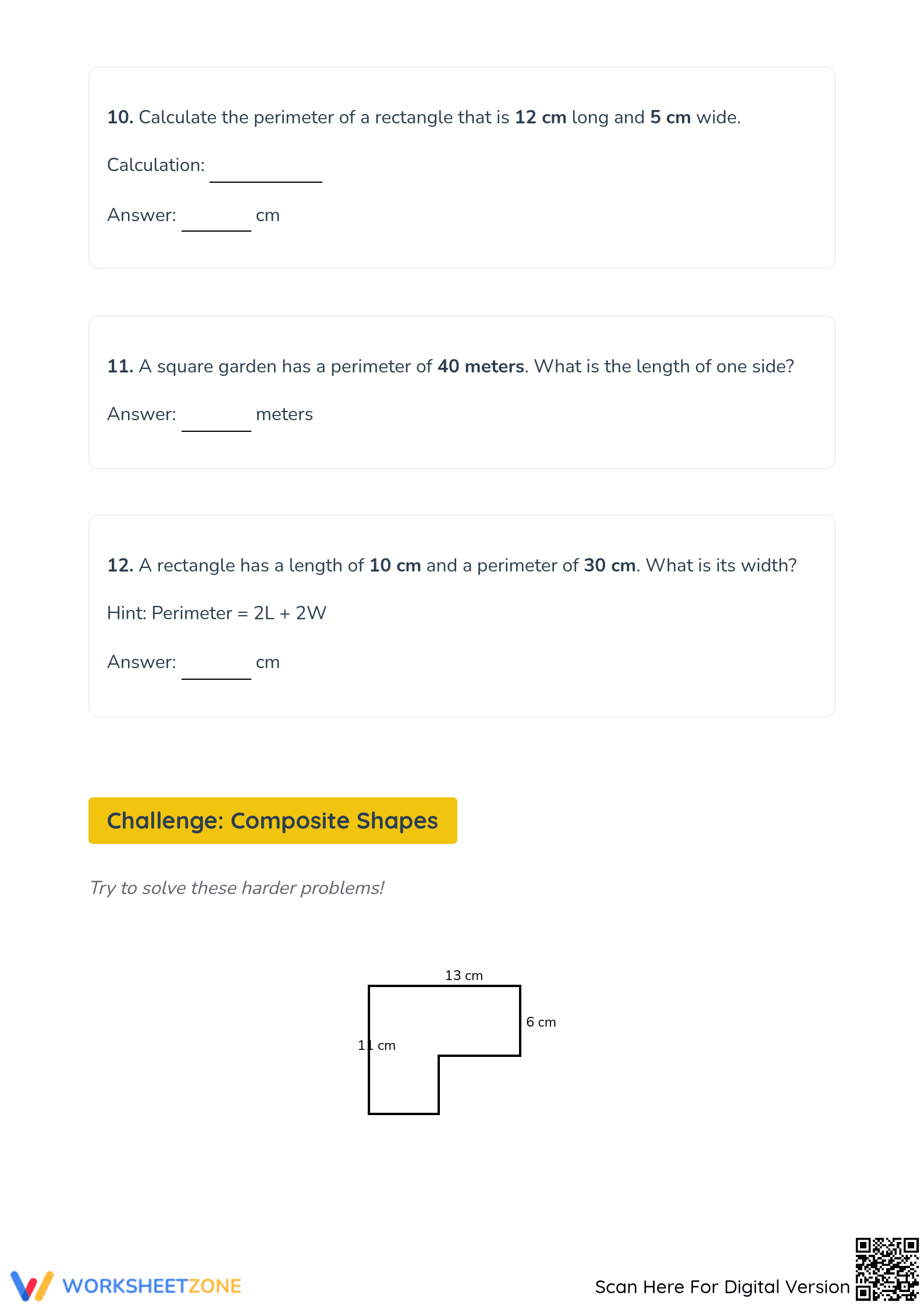 Essential Area and Perimeter Worksheet | Grades 4-7 Math - Page 5
