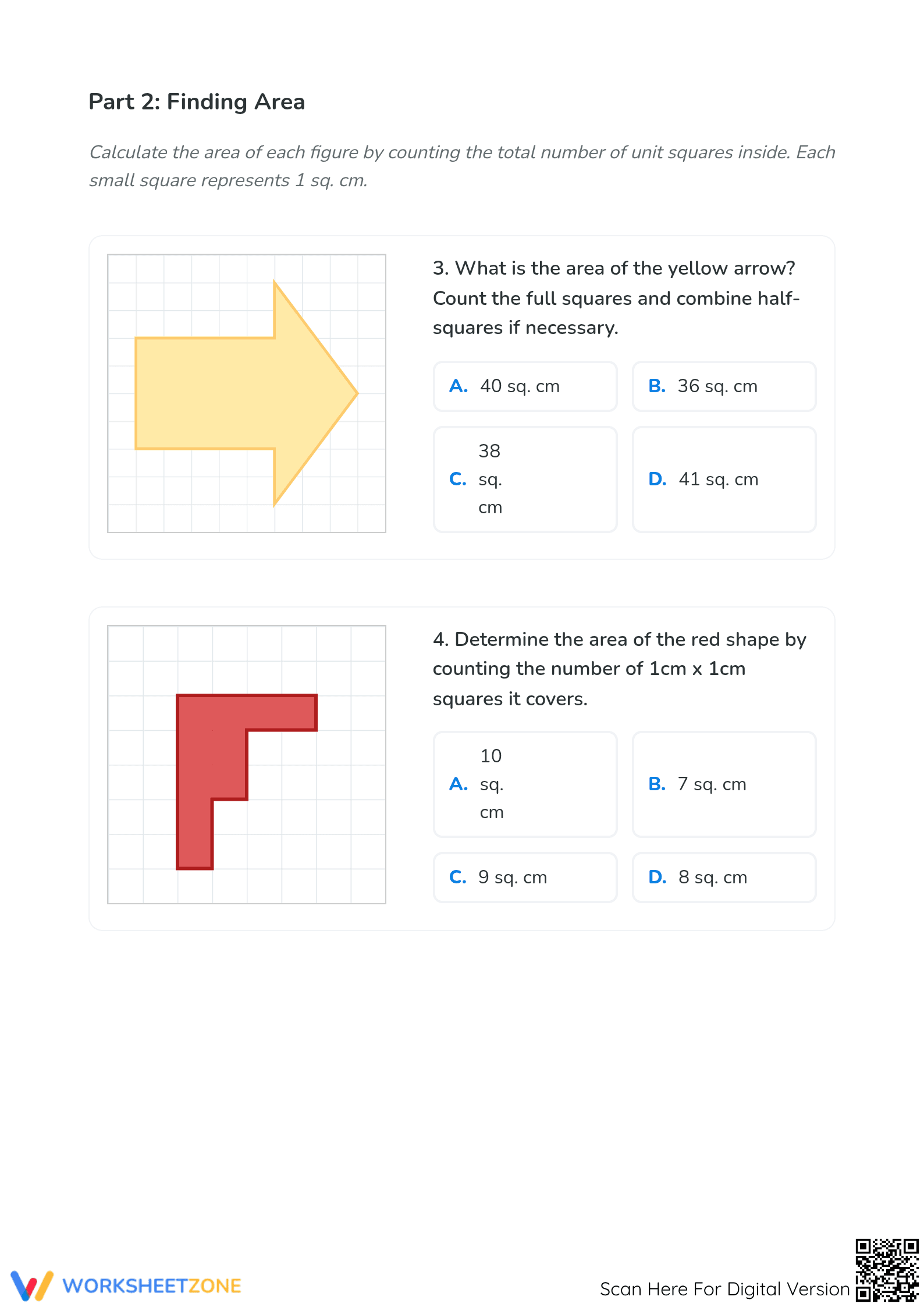 Perimeter and Area Practice - Page 2