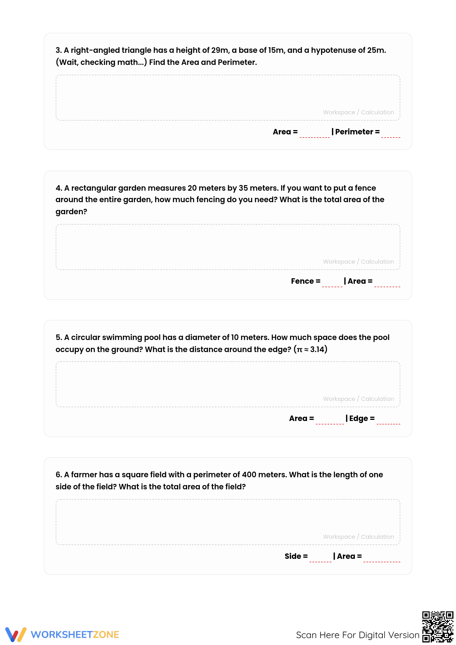 7.G.B.4 Worksheet: Area & Perimeter Mastery Aligned - Page 3
