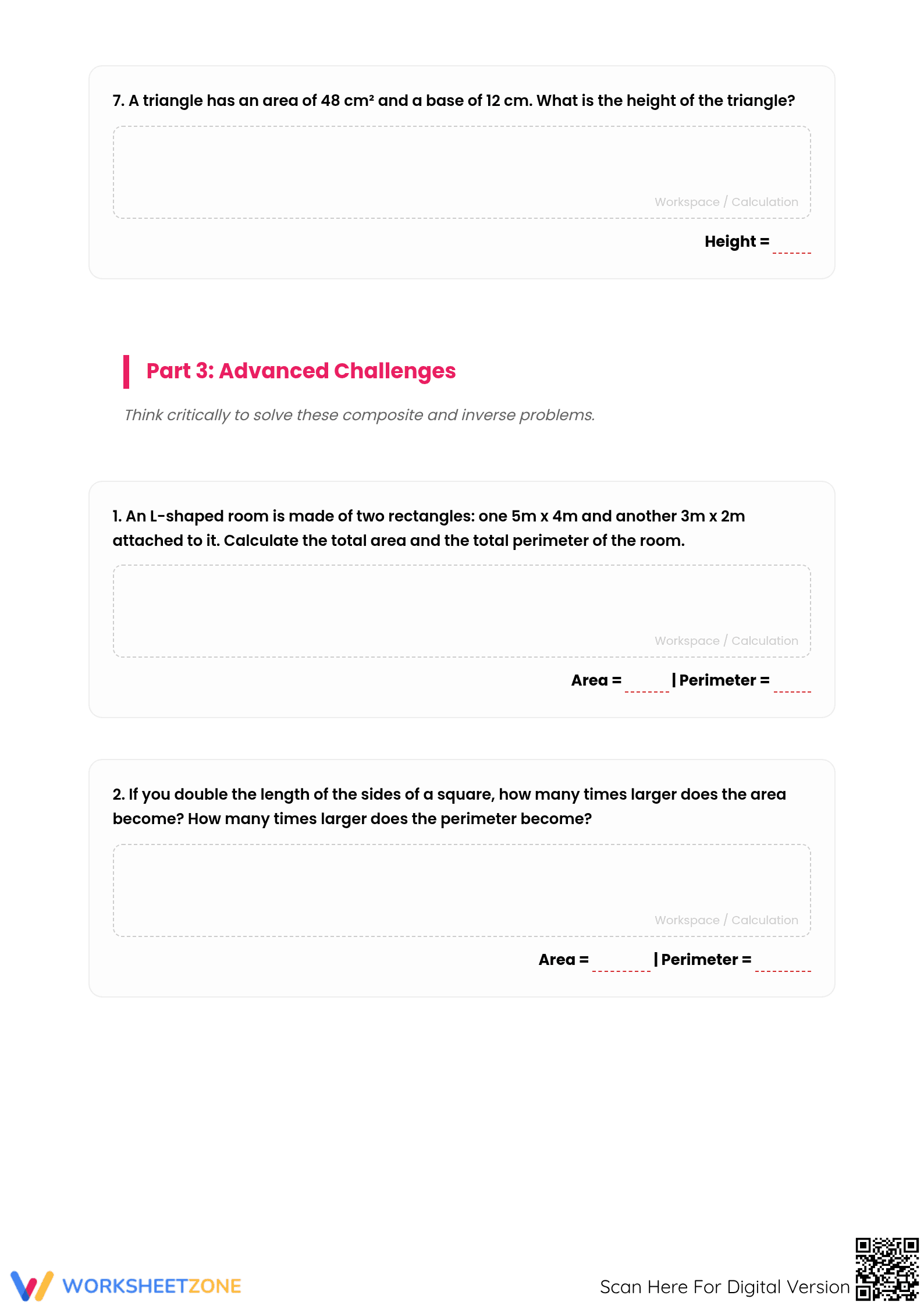 7.G.B.4 Worksheet: Area & Perimeter Mastery Aligned - Page 4