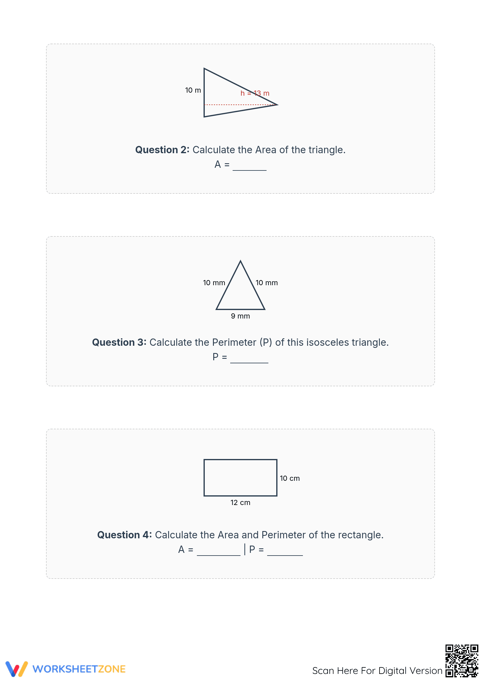 6.G.A.1 Worksheet: Complete Area & Perimeter Grade 5 Exam - Page 3