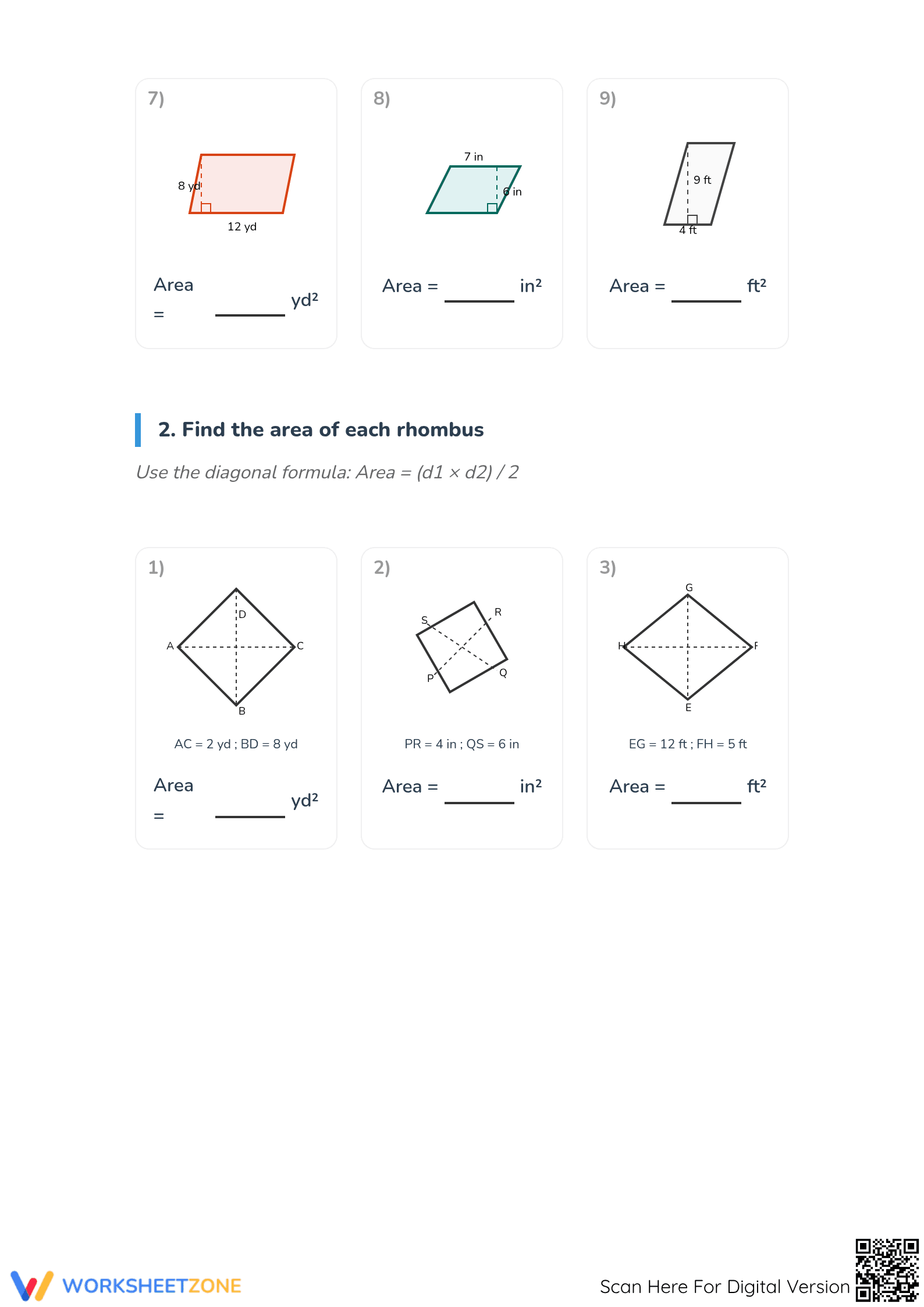Area and Perimeter Worksheet | Essential Grade 6 Math - Page 2