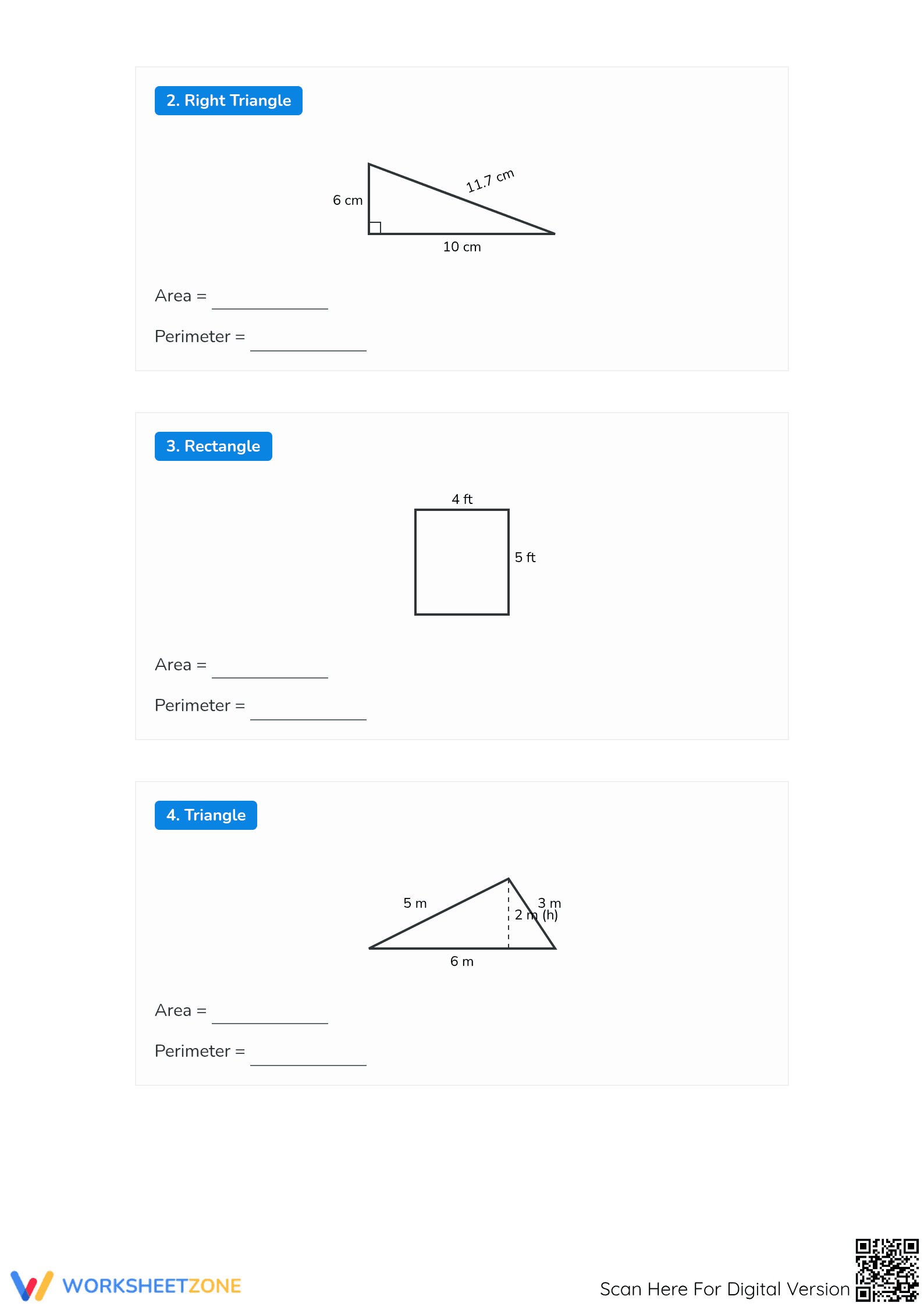Essential Area and Perimeter Worksheet | Grades 3-9 Math - Page 2