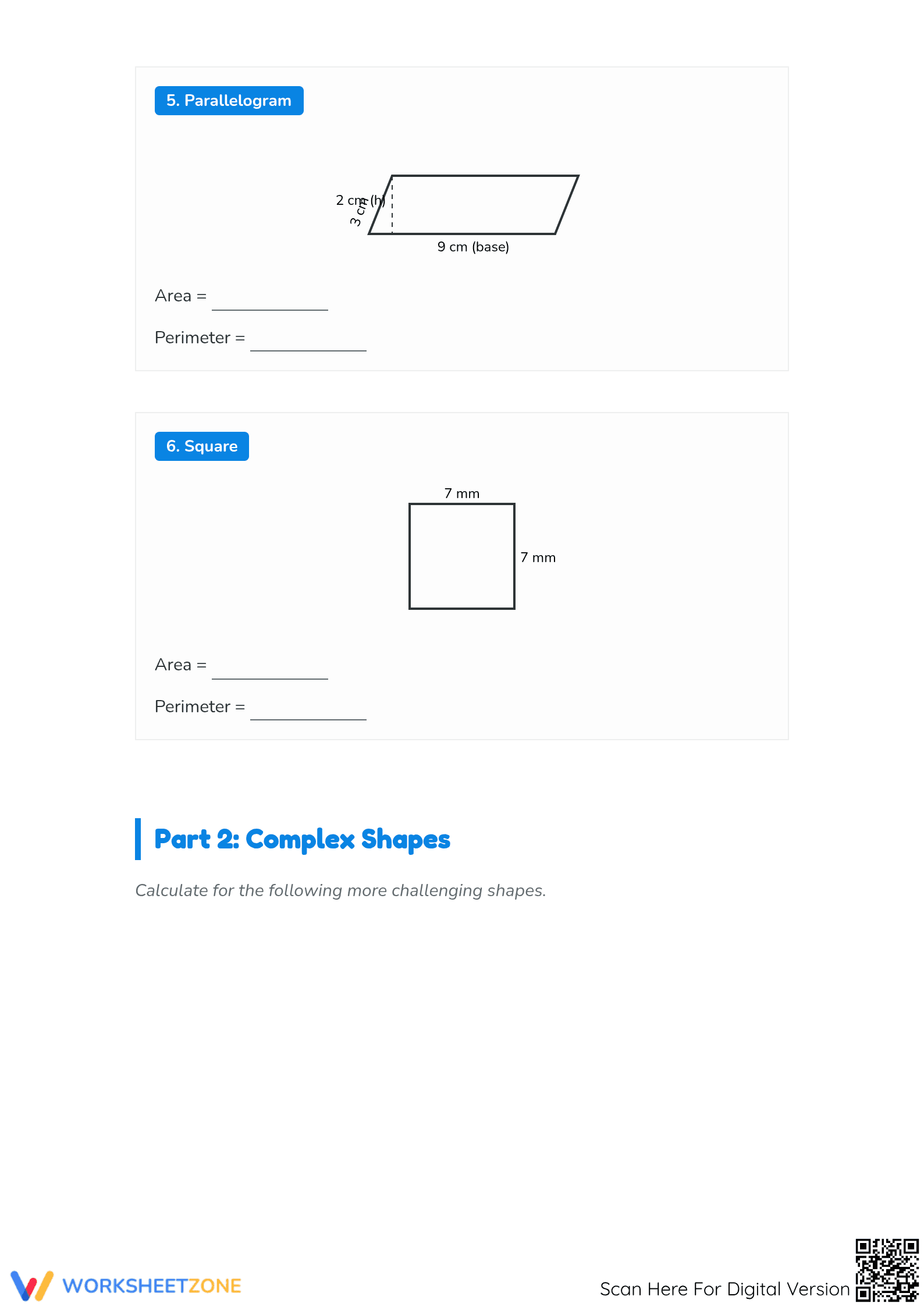 Essential Area and Perimeter Worksheet | Grades 3-9 Math - Page 3