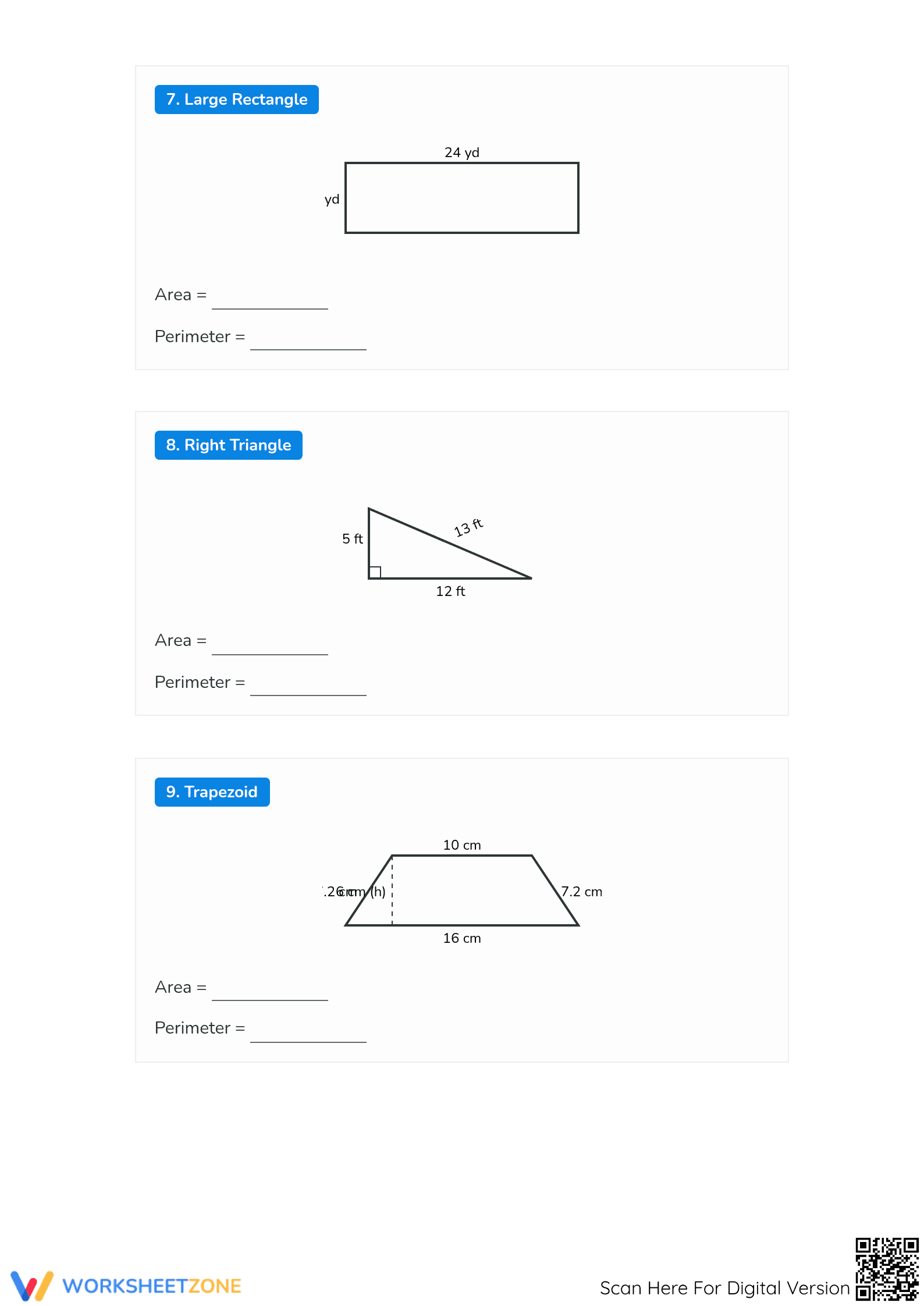 Essential Area and Perimeter Worksheet | Grades 3-9 Math - Page 4