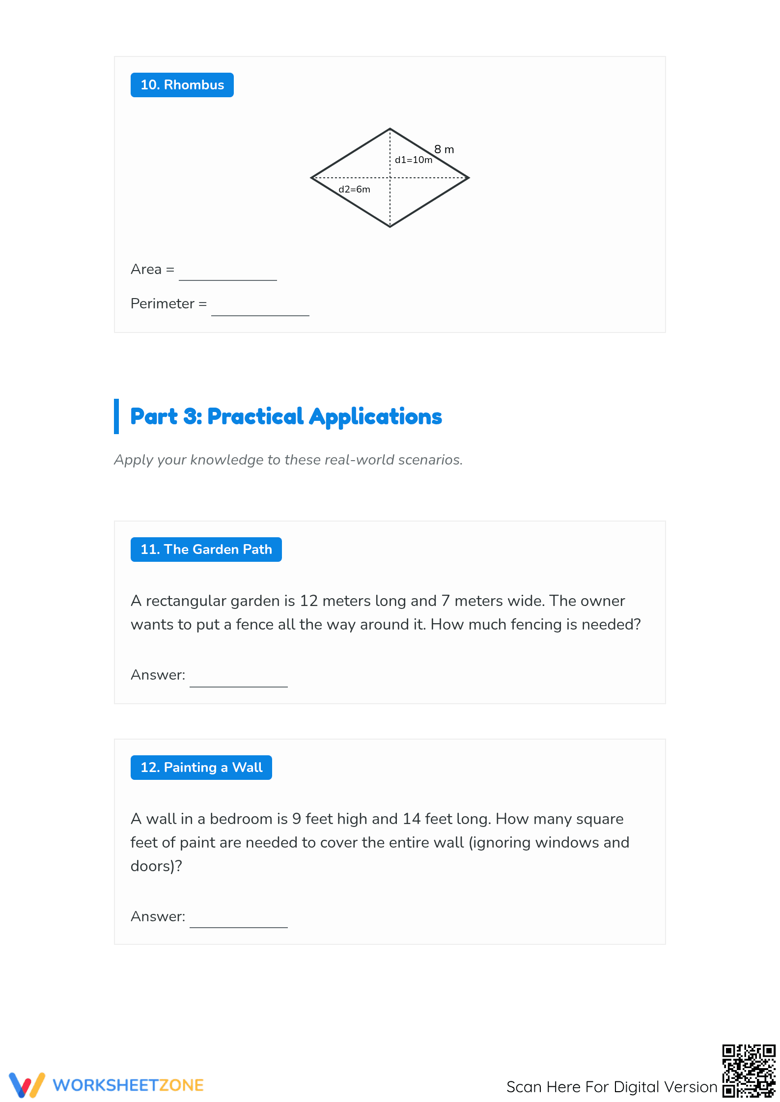 Essential Area and Perimeter Worksheet | Grades 3-9 Math - Page 5