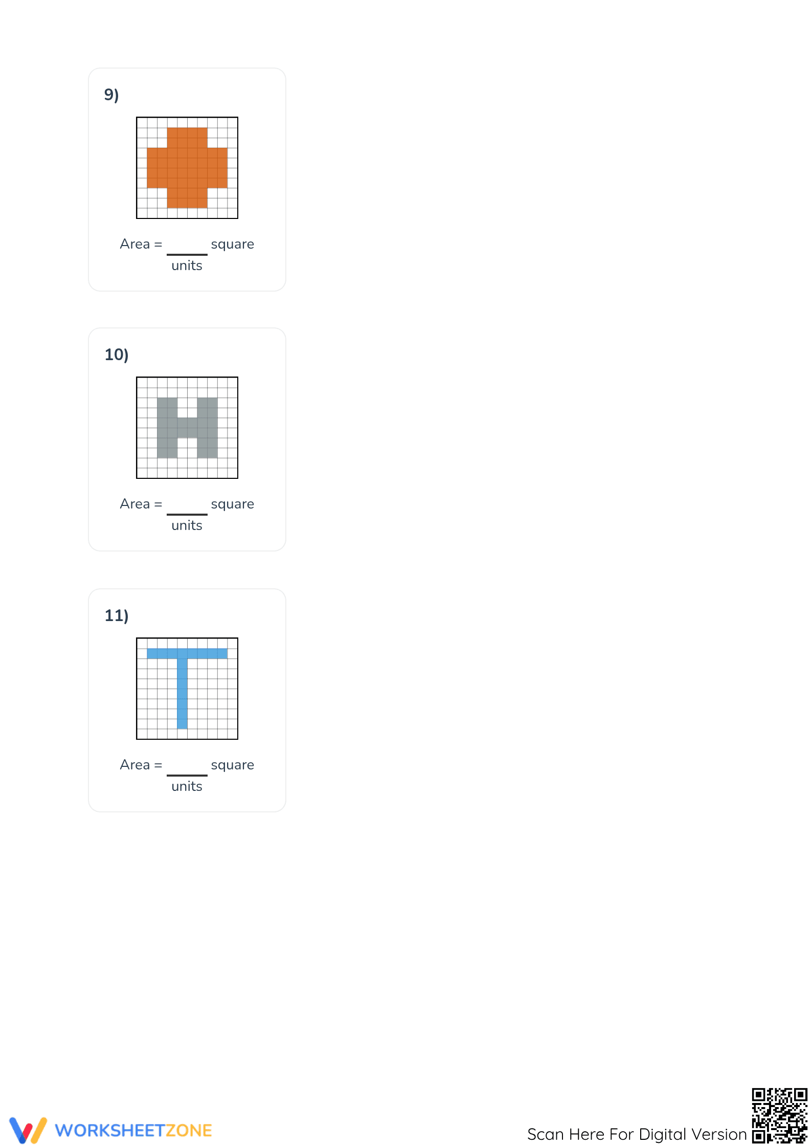 Essential Area Counting Squares Worksheet | Grade 3 Math - Page 4
