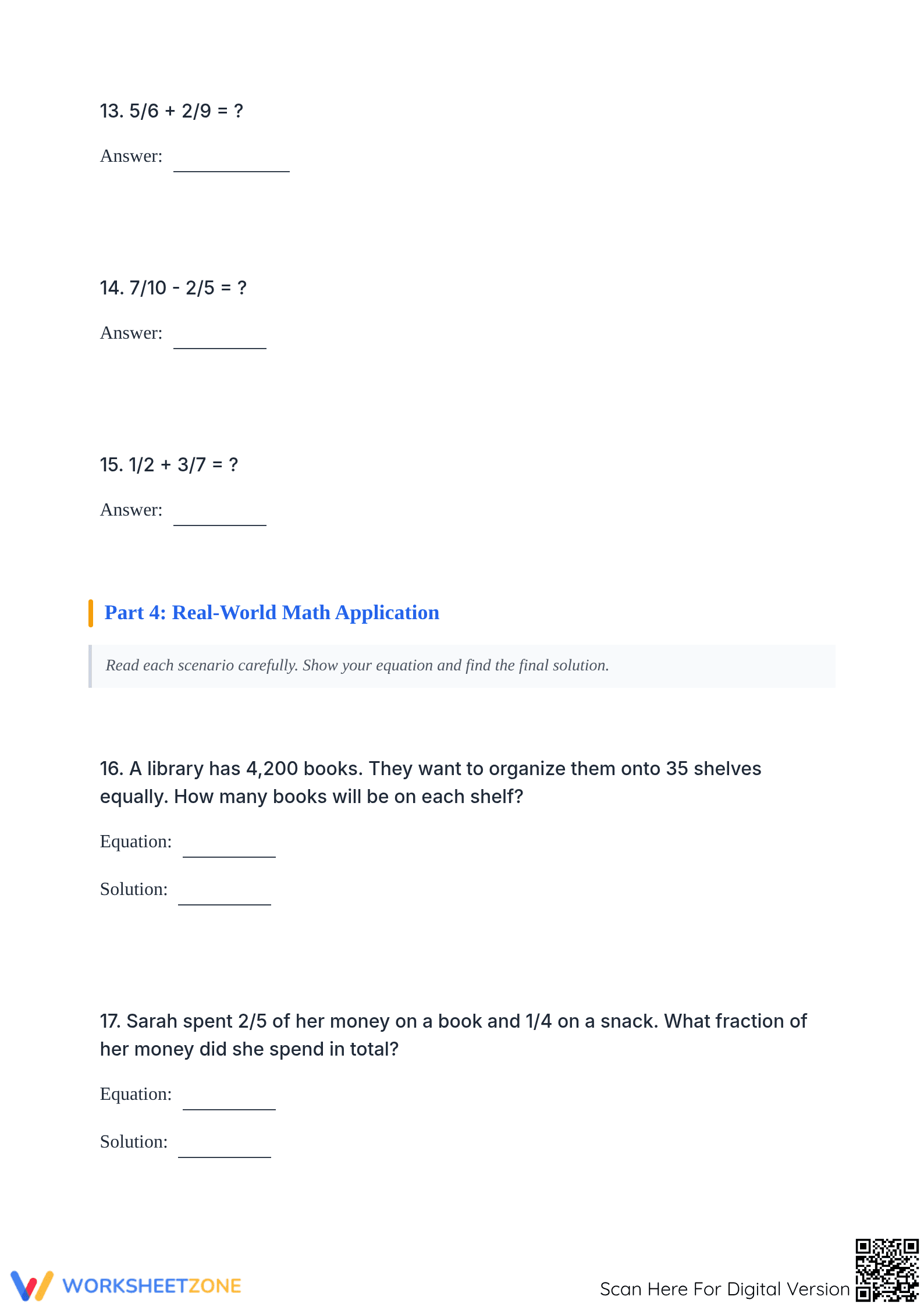 Essential Grade 5-7 Math Skills Mastery Printable Worksheet - Page 3