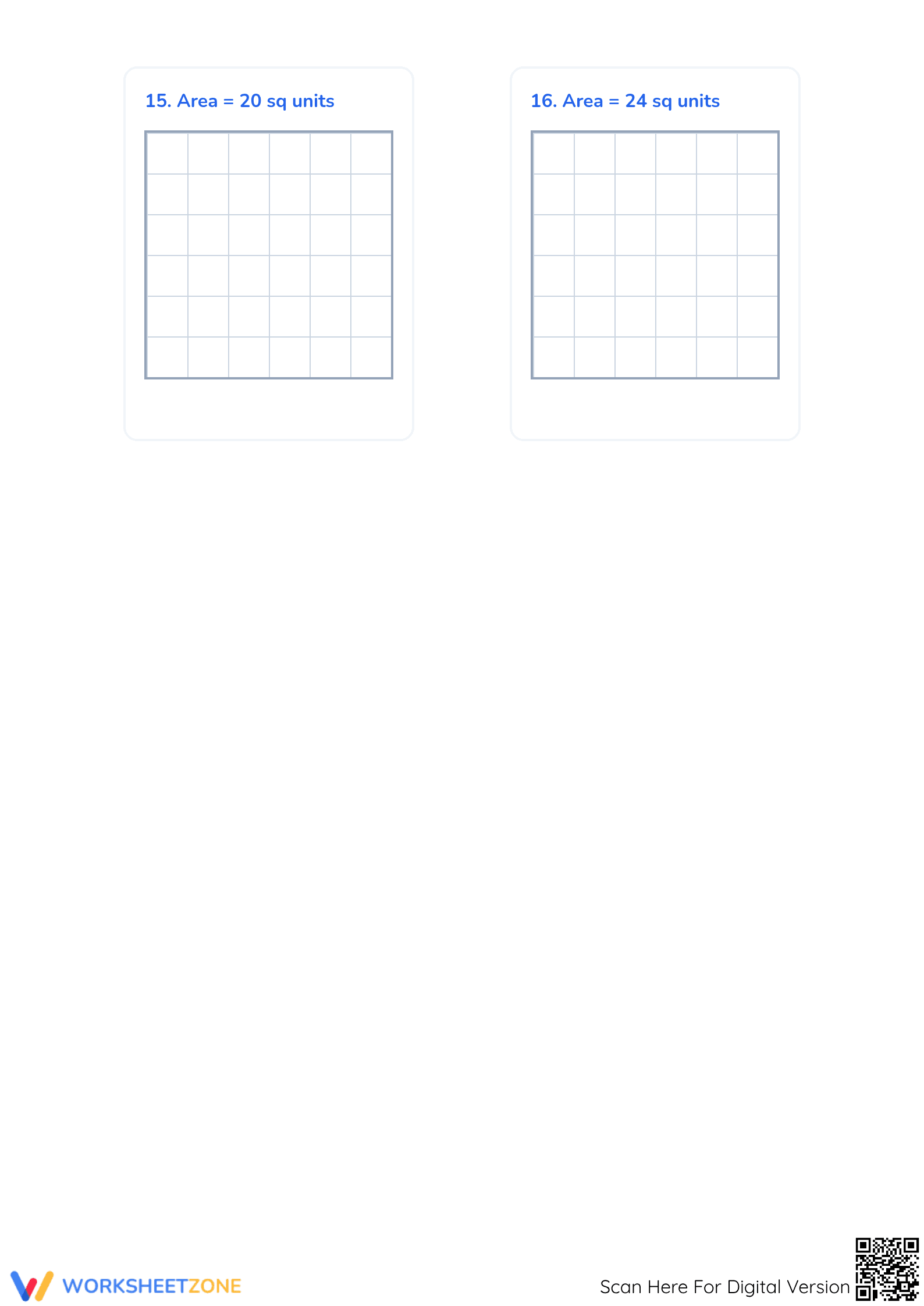 Printable Area Explorer: Creating Shapes Math Worksheet - Page 5
