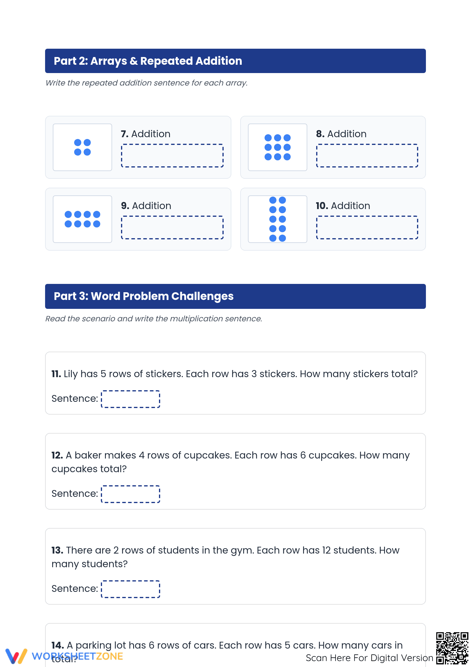 Mastering Multiplication Arrays | Grade 3 Essential Math - Page 2