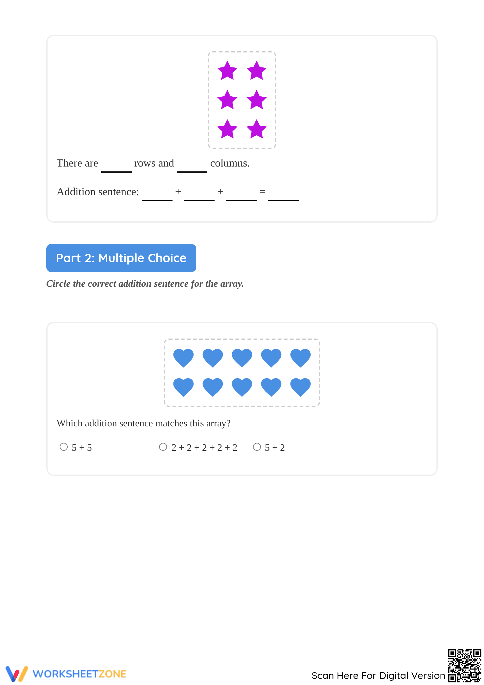 Essential Arrays Worksheet: Columns & Rows — Grade 2 Math - Page 2