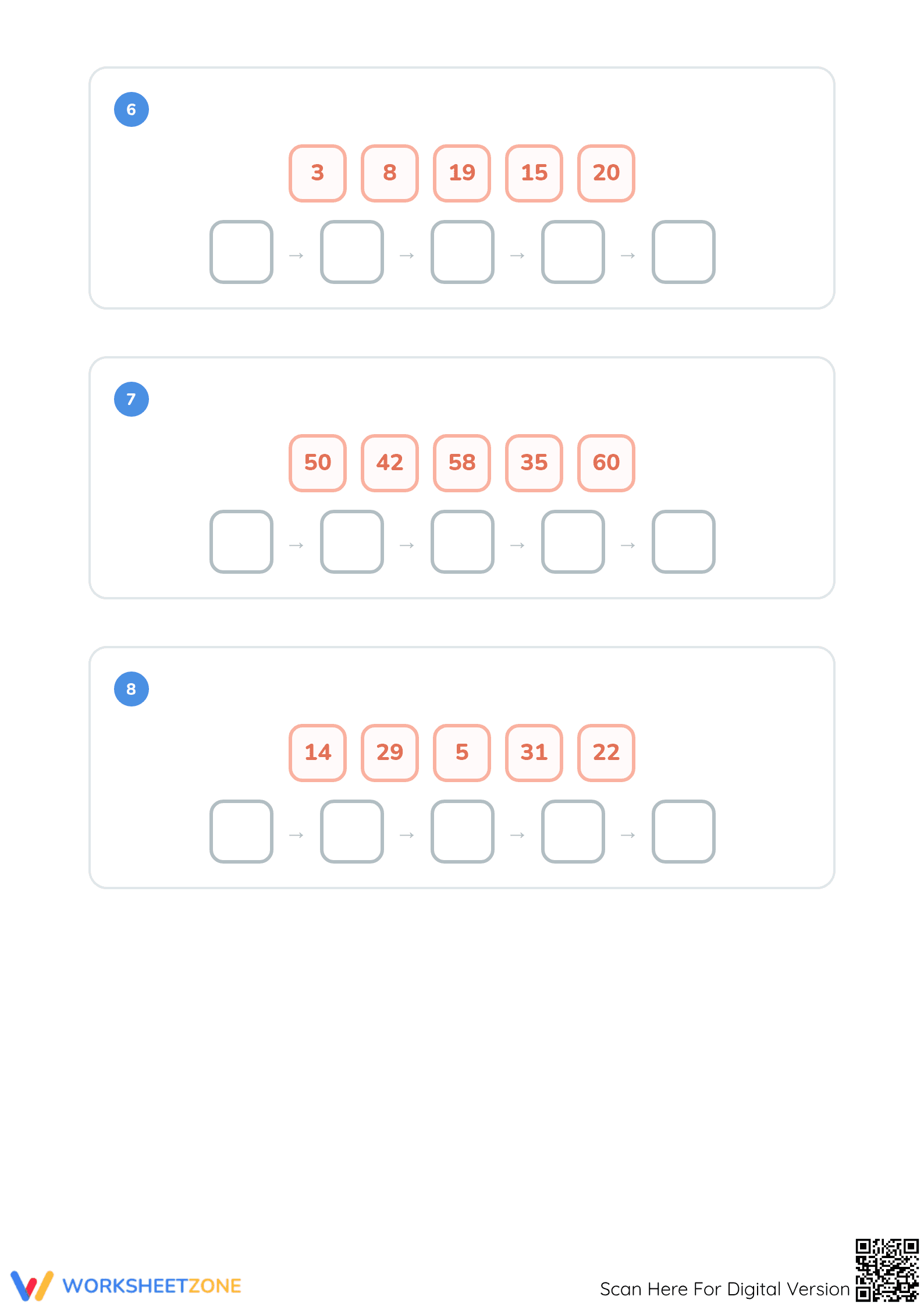 Essential Ascending & Descending Math Worksheet | Grade 1-2 - Page 3