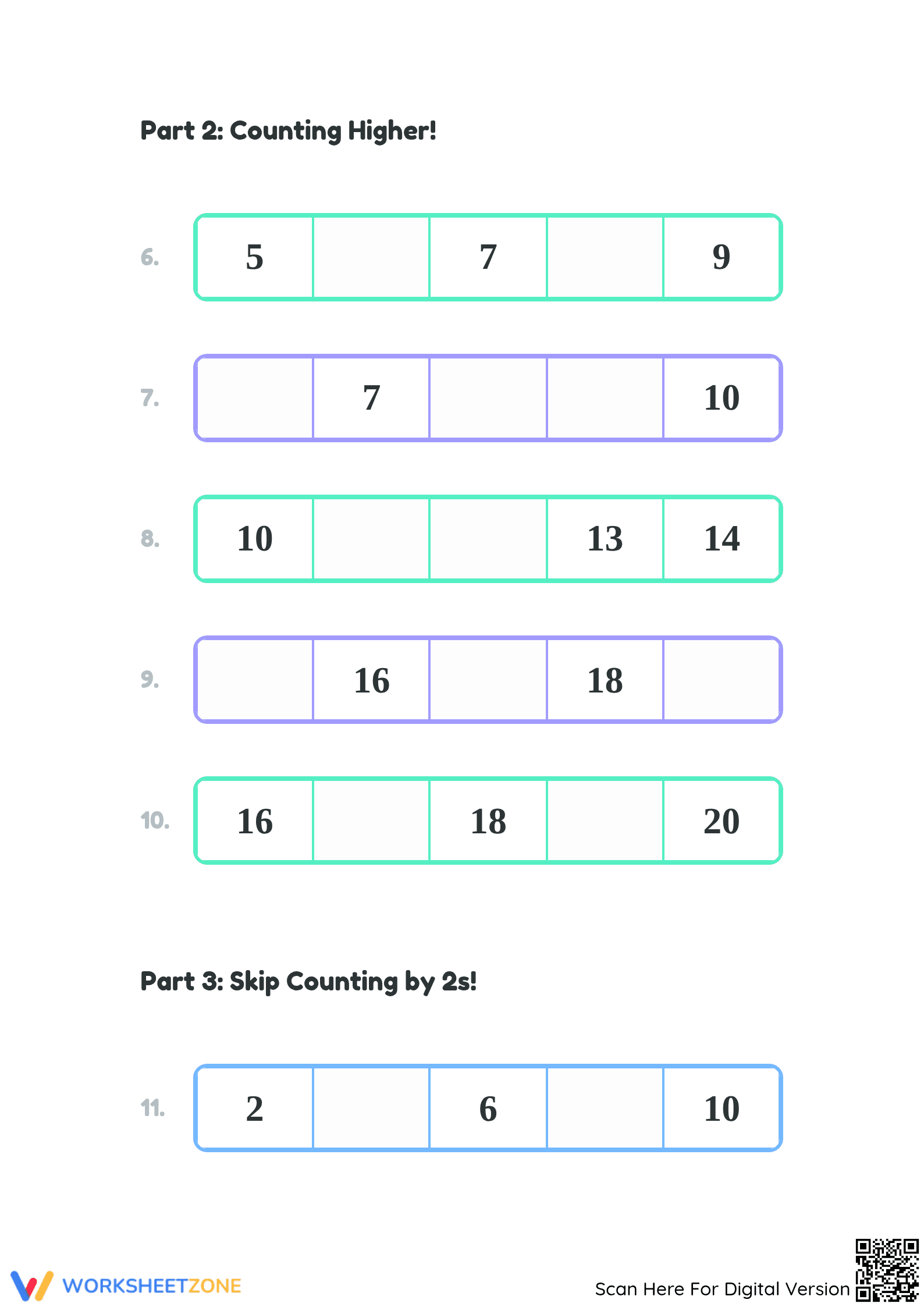 Grade 1 Ascending Numbers — Essential Printable Worksheet - Page 2