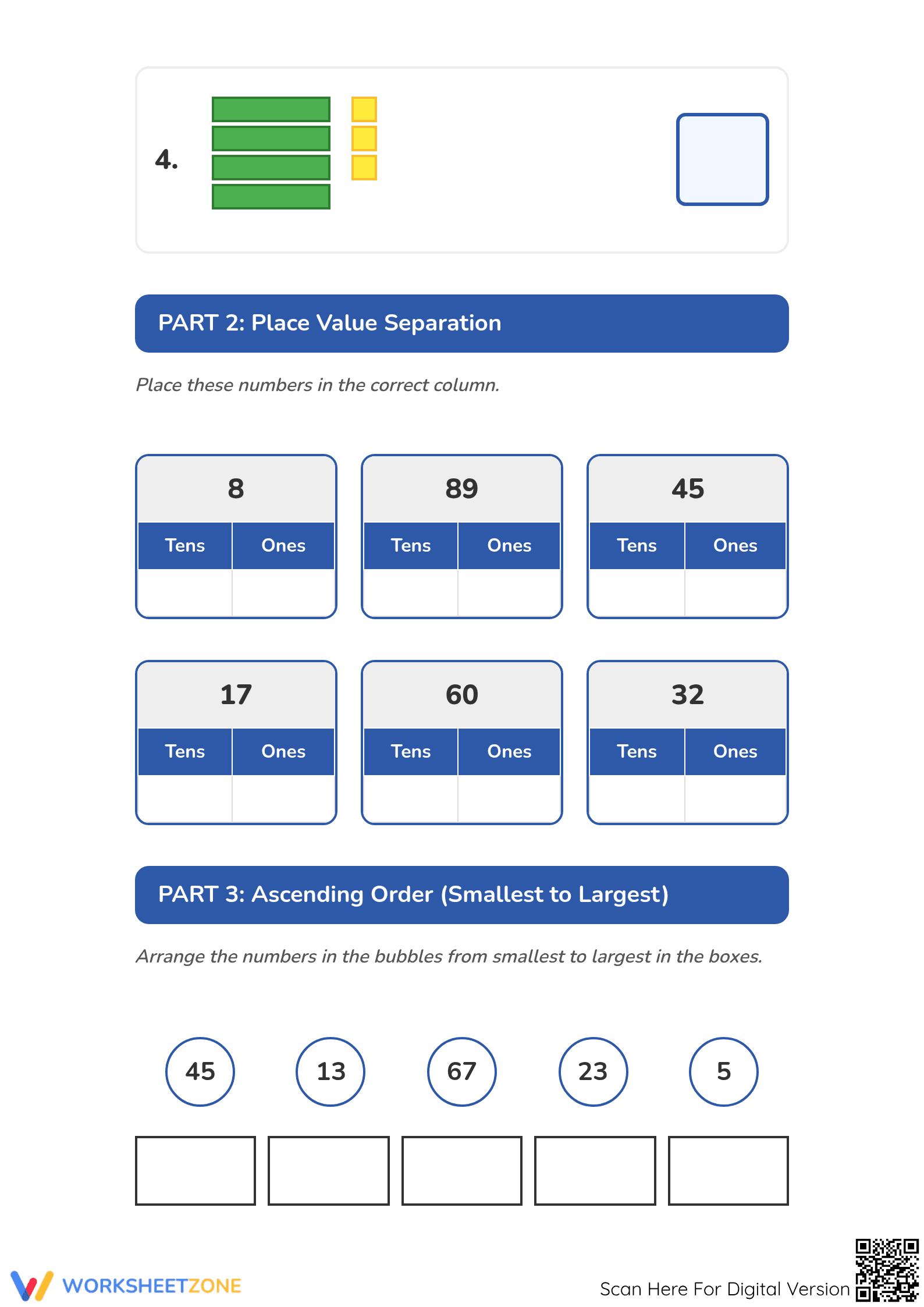 Grade 2 Place Value & Ordering — Printable Math Worksheet - Page 2