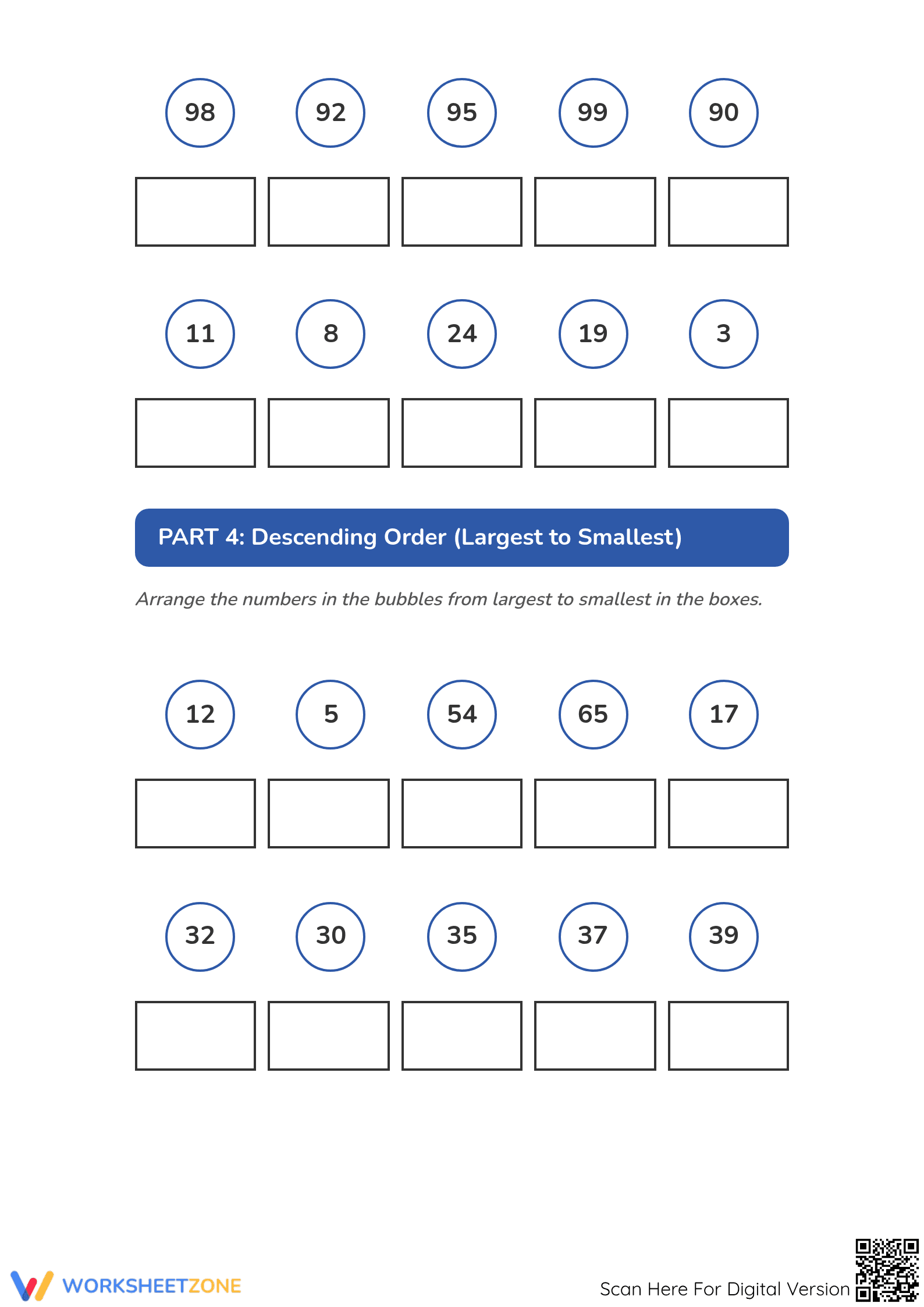 Grade 2 Place Value & Ordering — Printable Math Worksheet - Page 3