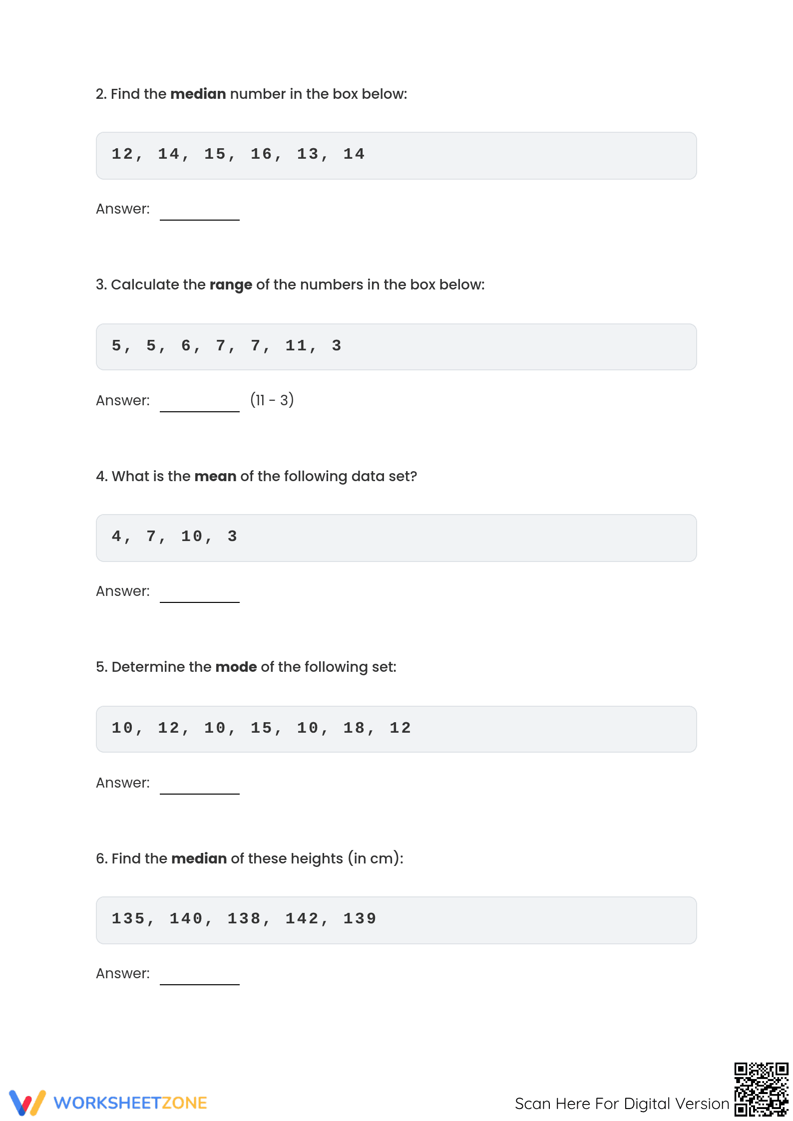 Essential Averages Worksheet | Grade 5 Math Statistics - Page 2