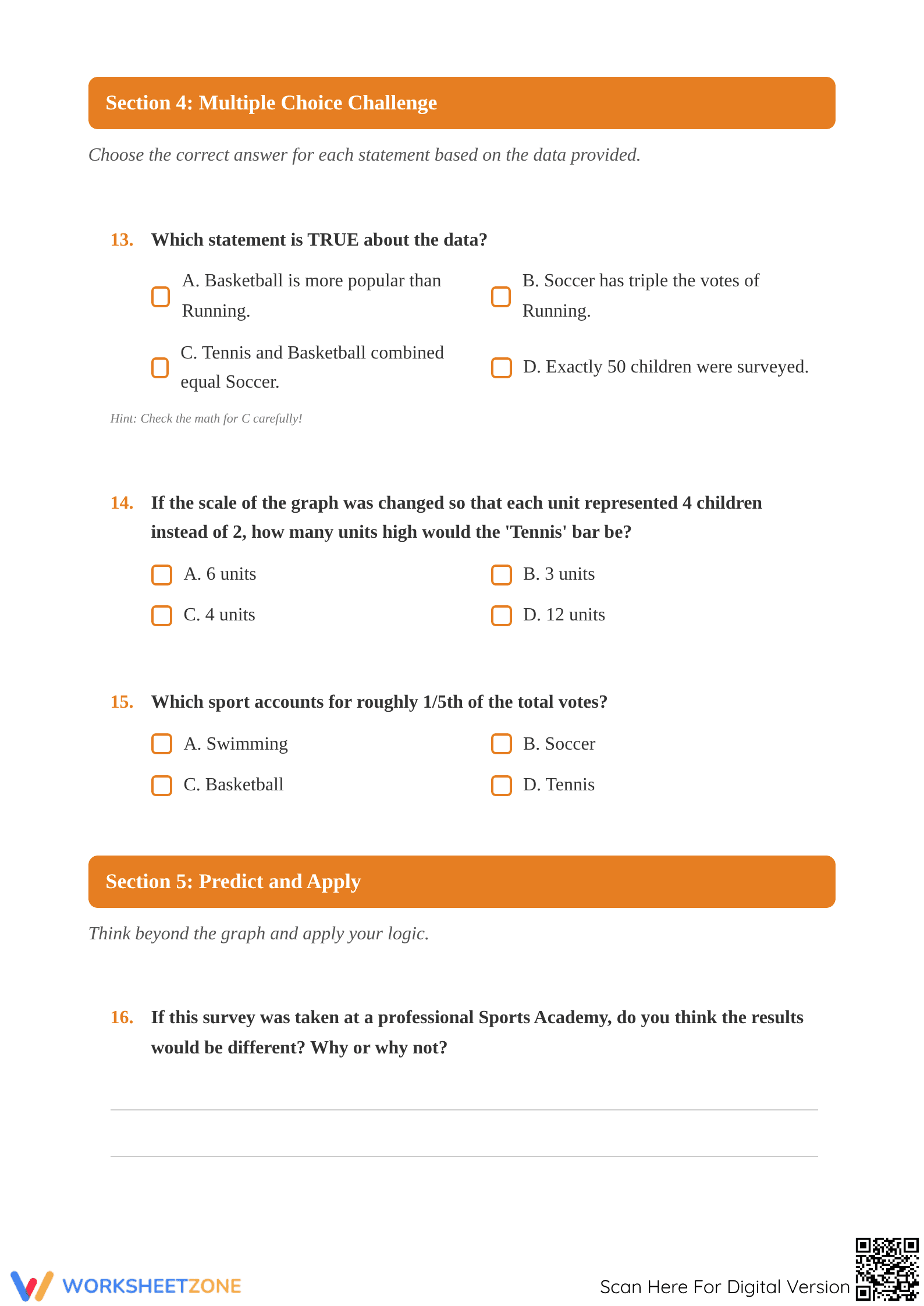Grade 5 Bar Graph Practice | Essential Math Worksheet - Page 4