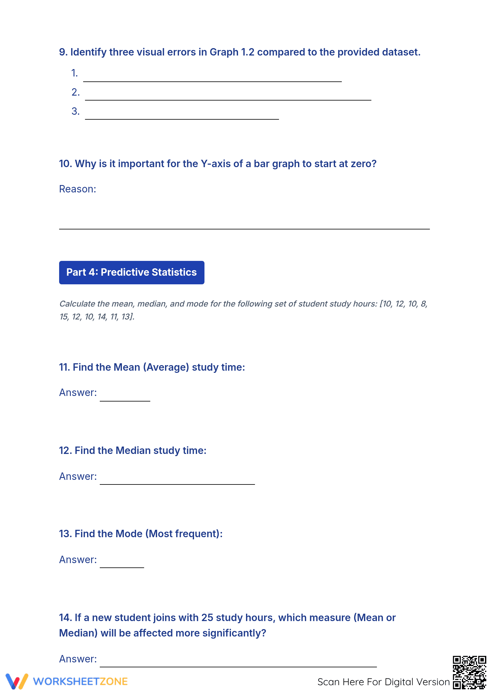 High School Bar Graphs — Printable No-Prep Worksheet - Page 4