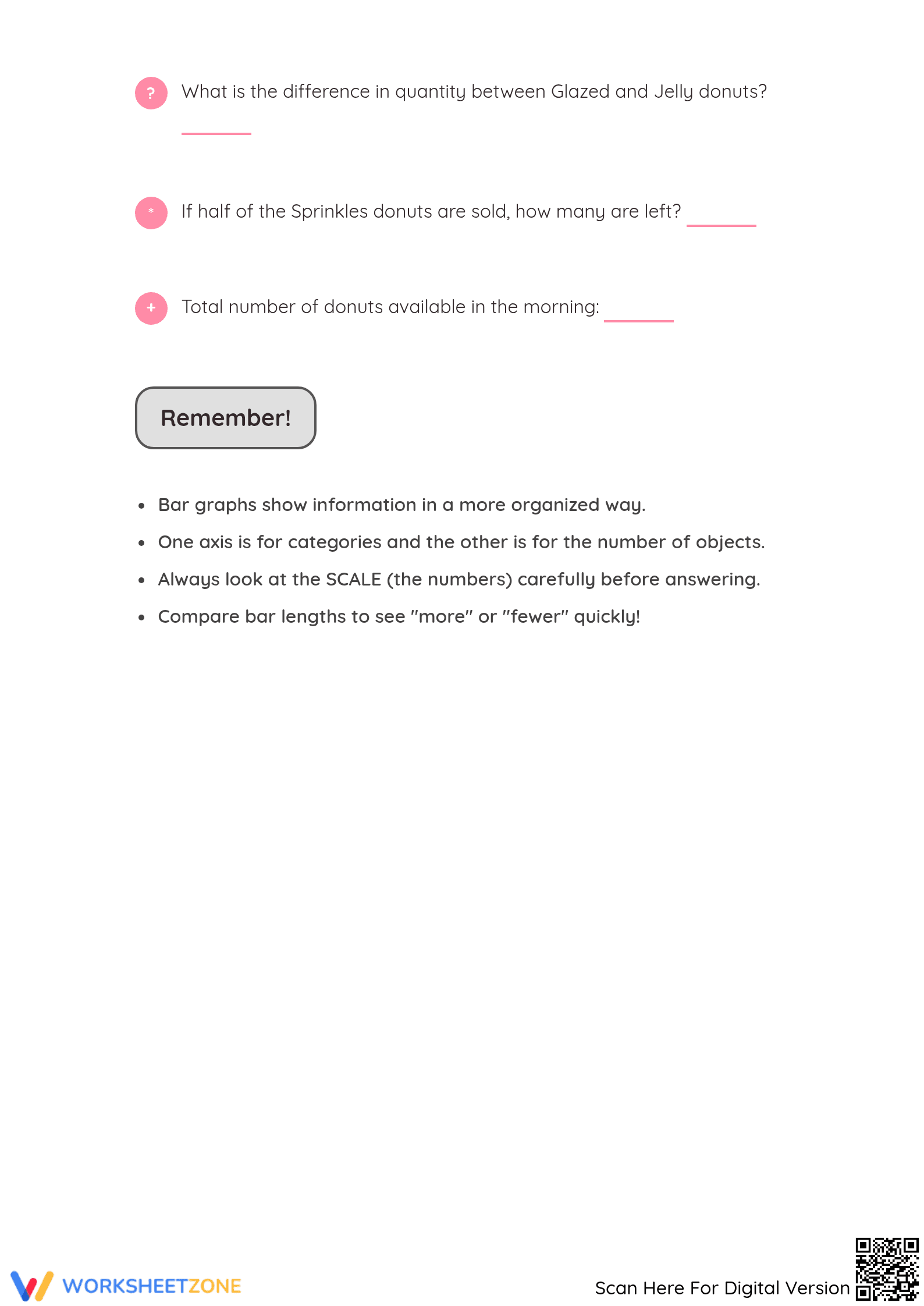Printable Interpreting Bar Graphs Worksheet | Grade 3 - Page 4