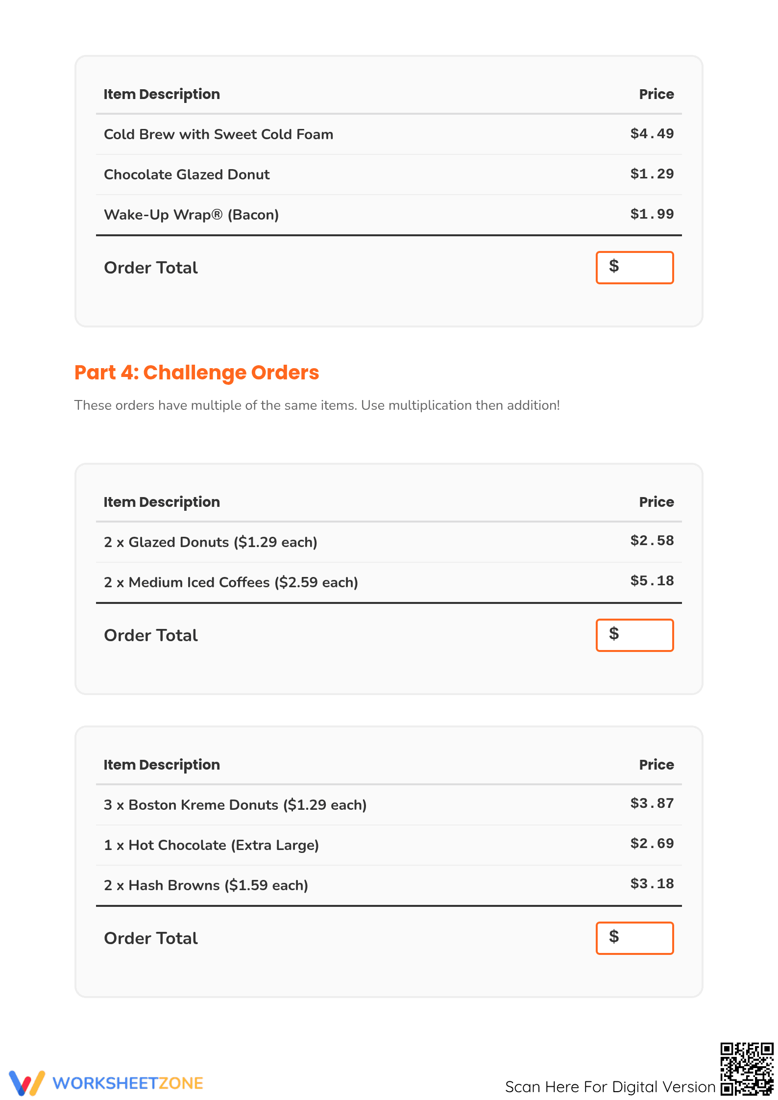 Essential Money Math Worksheet | Grades 5-8 - Page 4