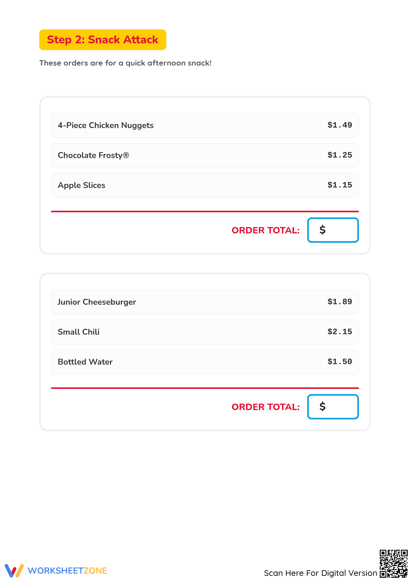 Grade 4 Money Math — Printable No-Prep Worksheet - Page 3