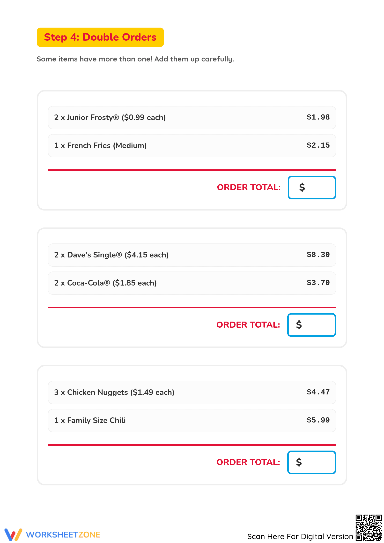 Grade 4 Money Math — Printable No-Prep Worksheet - Page 5