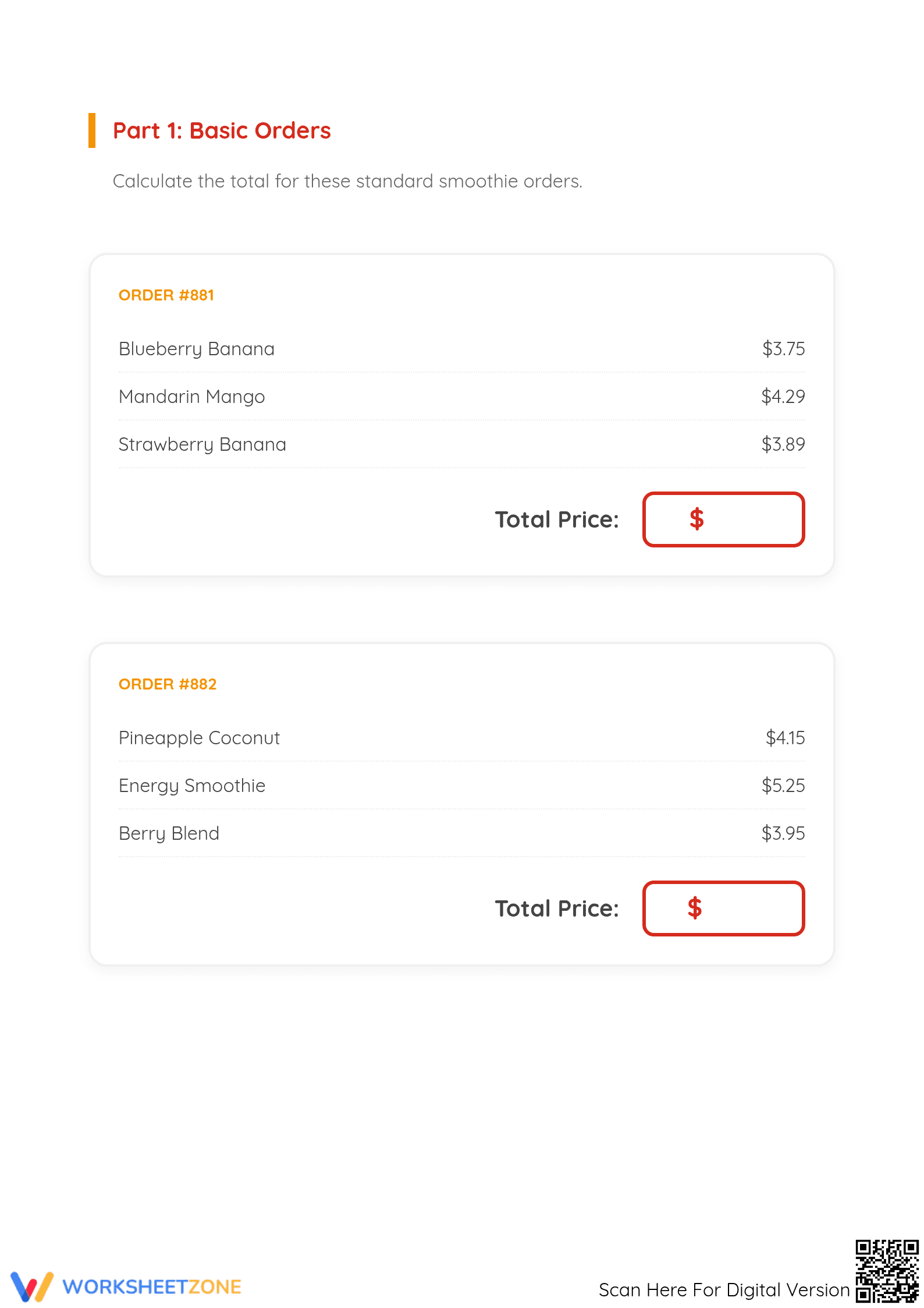 Printable Money Math Worksheet | Grades 4-6 Math - Page 2