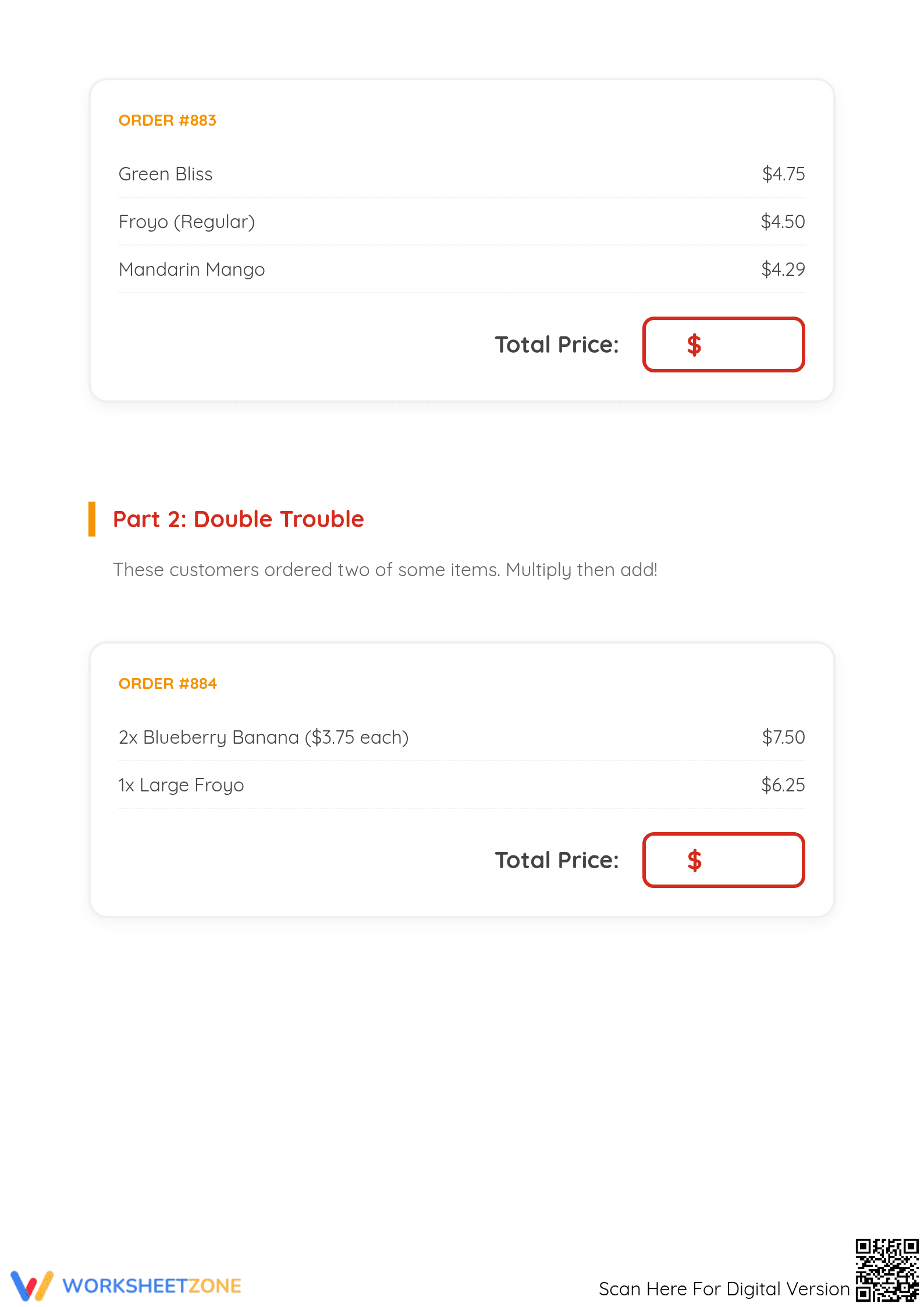 Printable Money Math Worksheet | Grades 4-6 Math - Page 3