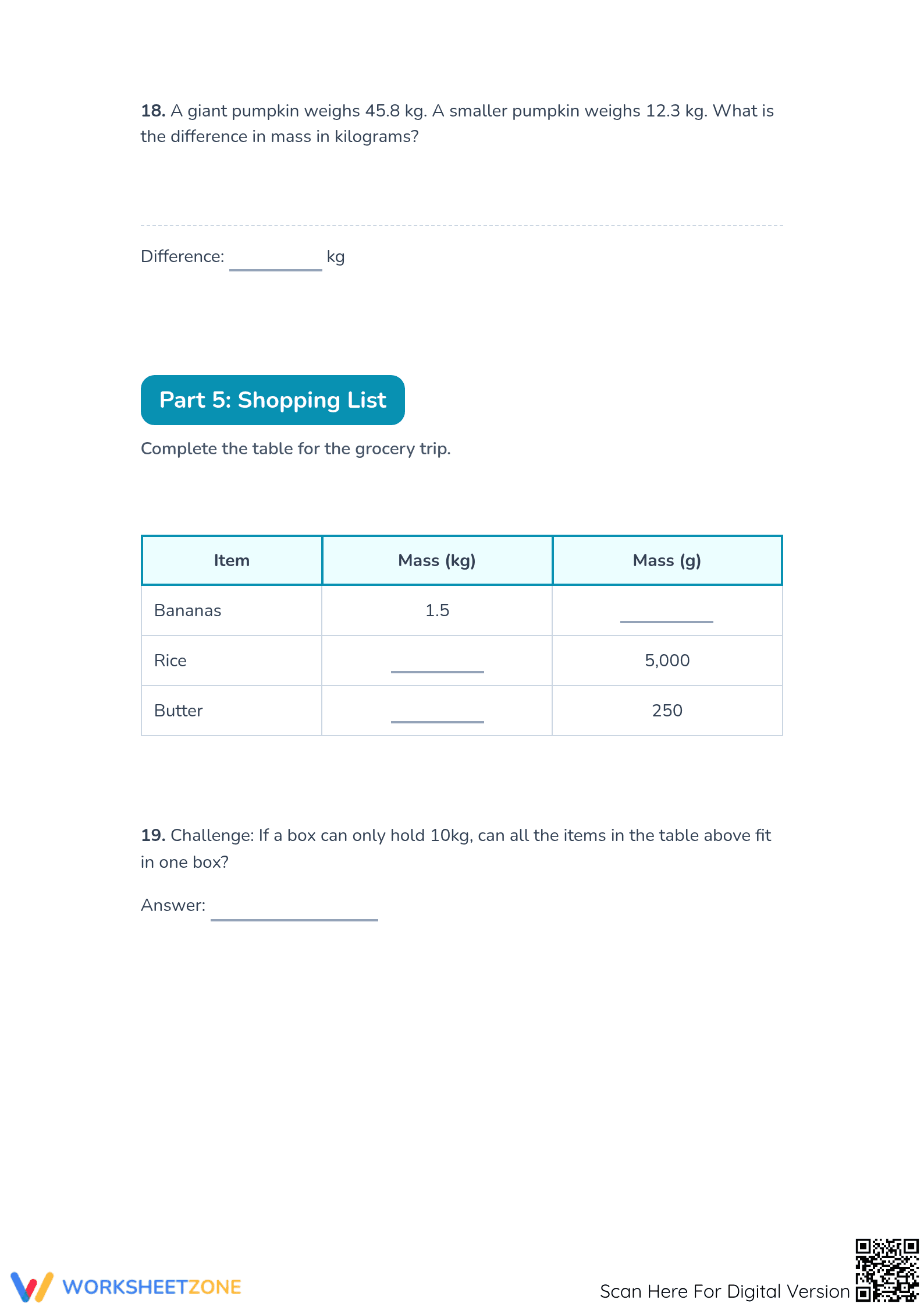 Printable Capacity Worksheet | Grade 4 Math - Page 5