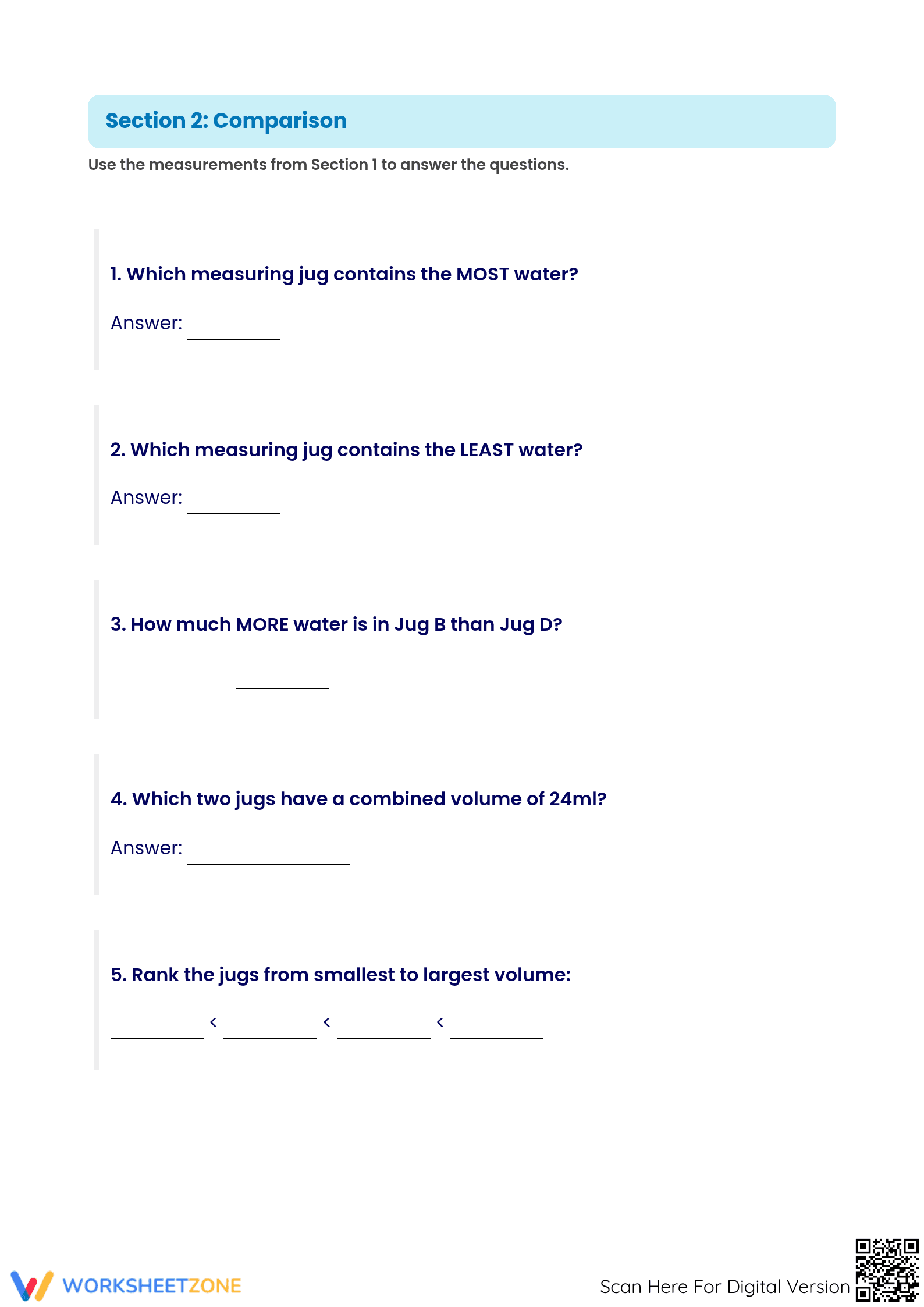Printable Volume & Capacity Worksheet | Grade 5 Math - Page 2