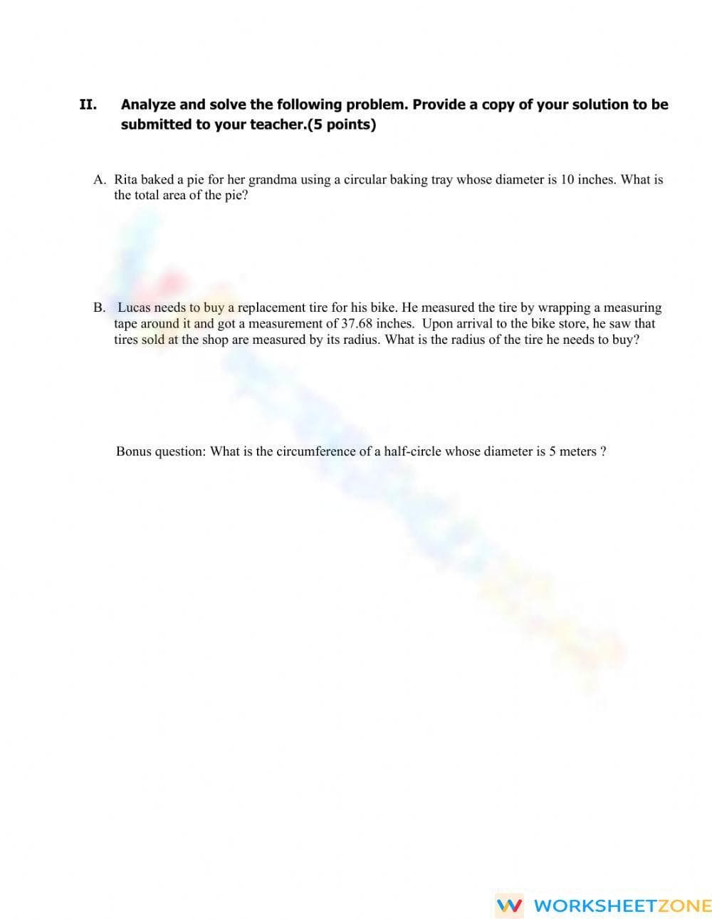 5th Grade Math Review Worksheet - Page 2