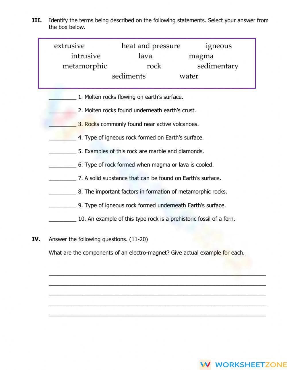 5th Grade Math Review Worksheet - Page 3