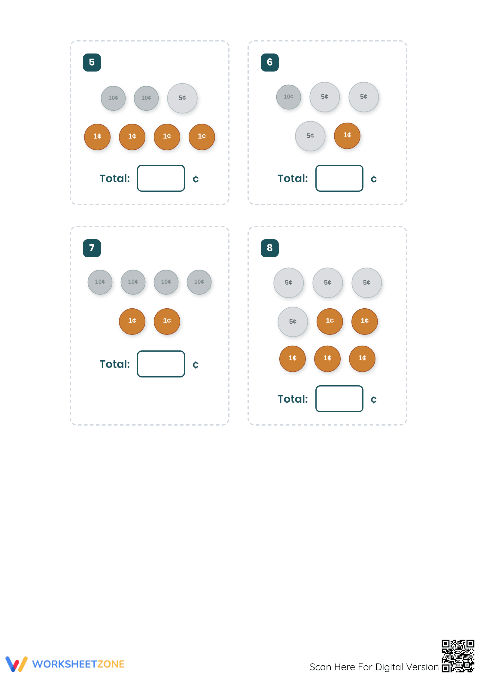 Counting Dimes, Nickels, and Pennies | Essential Grade 3 - Page 2