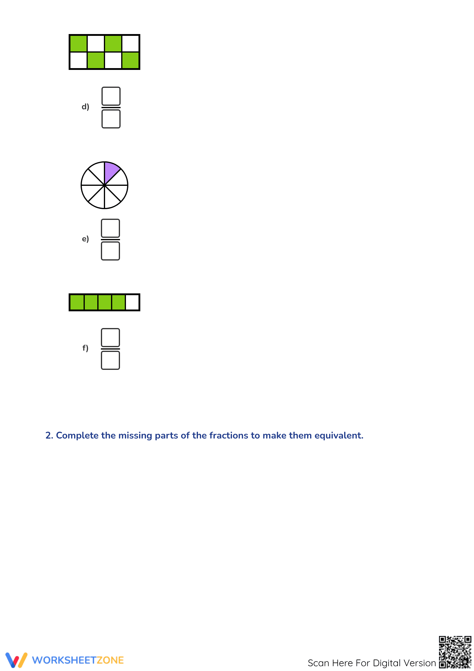 Printable Comparing Fractions Worksheet | Grade 4 Math - Page 2