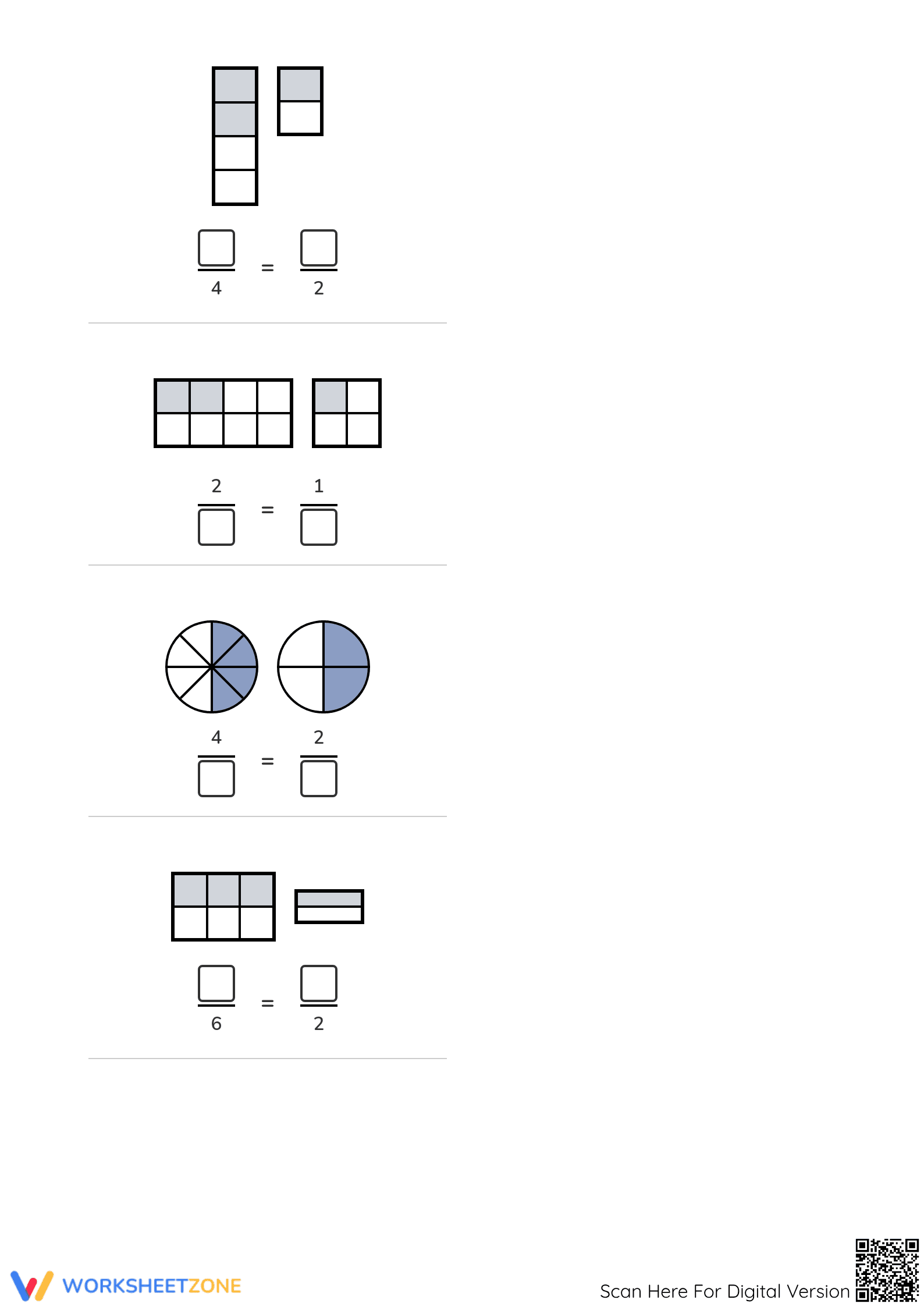 Printable Comparing Fractions Worksheet | Grade 4 Math - Page 3