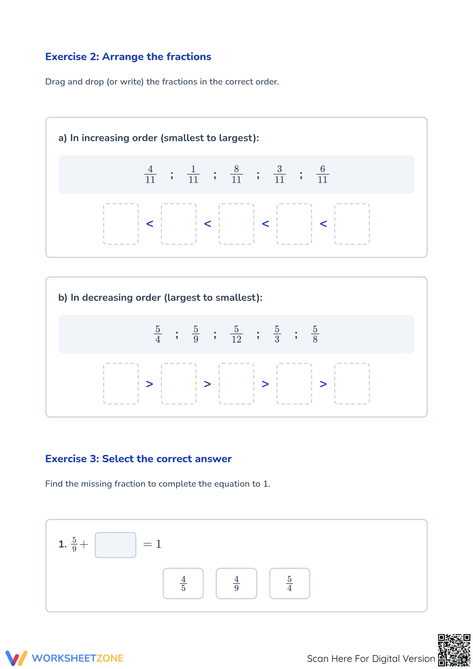Fraction Operations Worksheet | Grade 4 Essential Practice - Page 2
