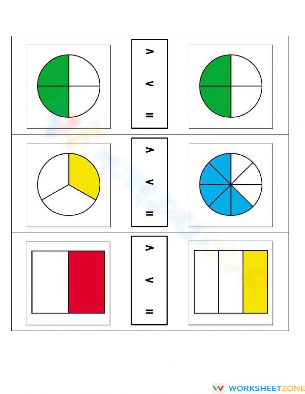 Comparing Fractions - Page 3