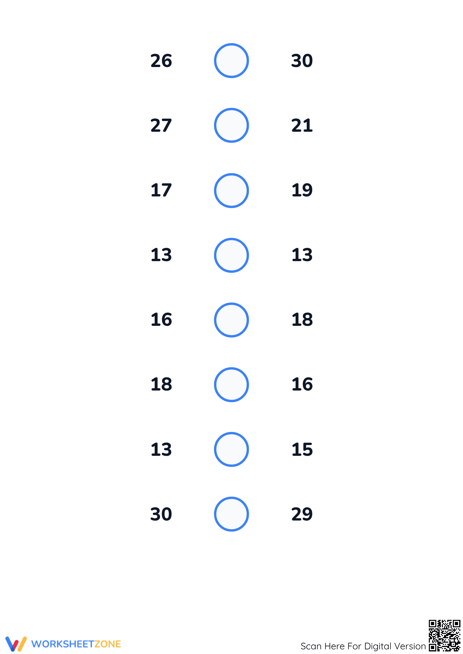Printable Comparing Numbers Worksheet | Grade 1 Math - Page 4
