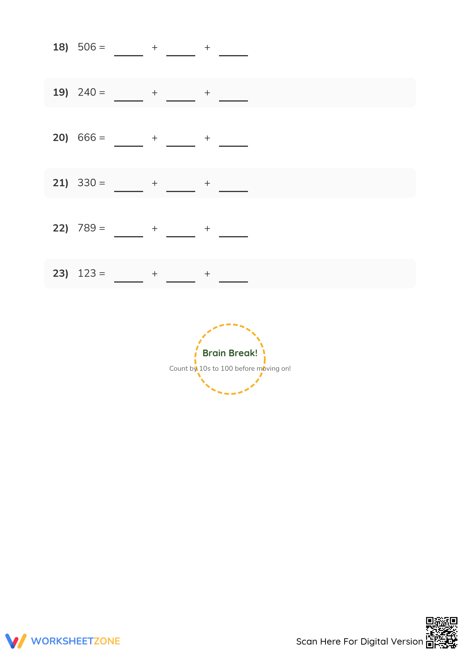 Grade 3 Number Comparison — Printable No-Prep Worksheet - Page 4