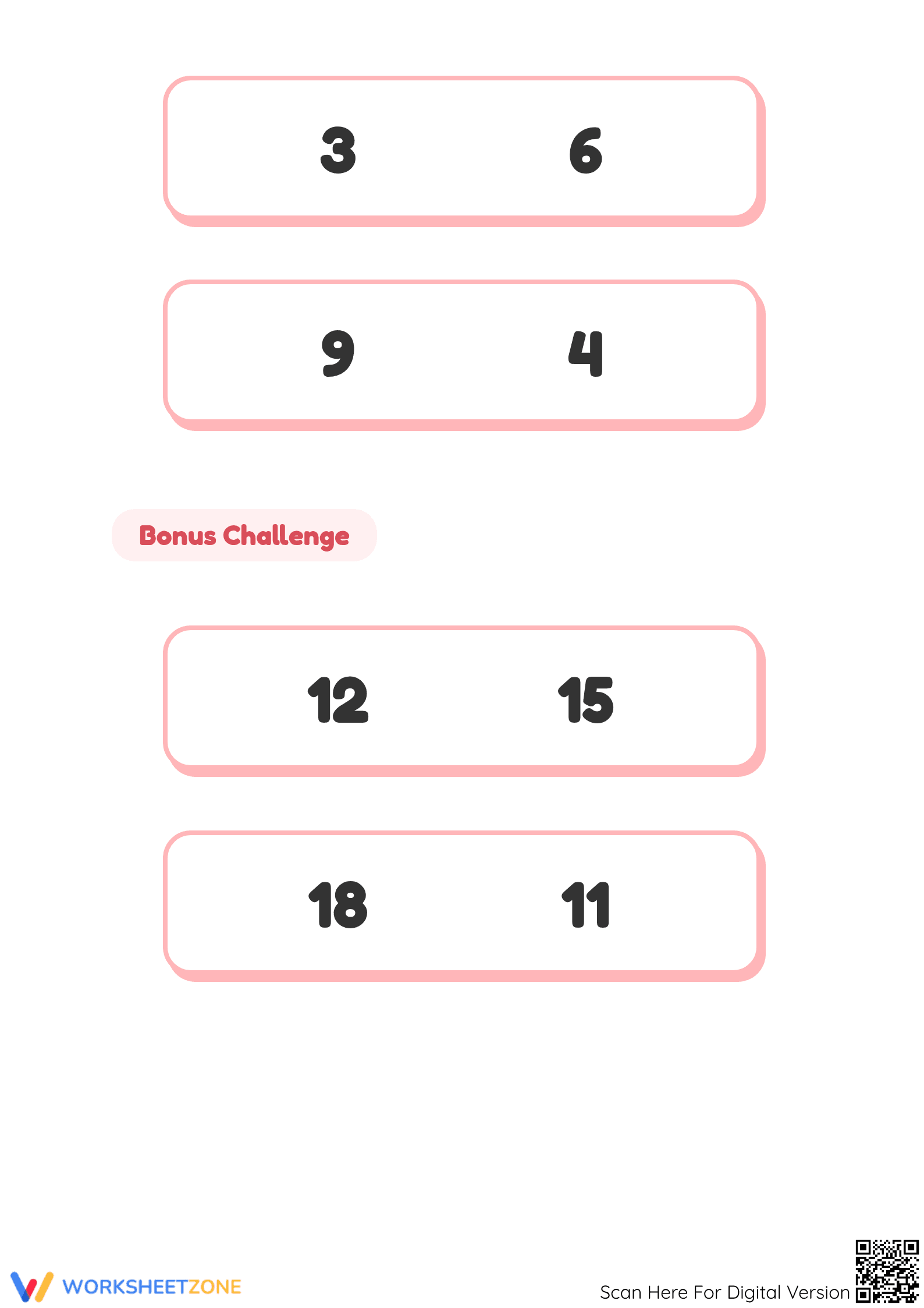 Kindergarten Comparing Numbers — Printable No-Prep Worksheet - Page 3