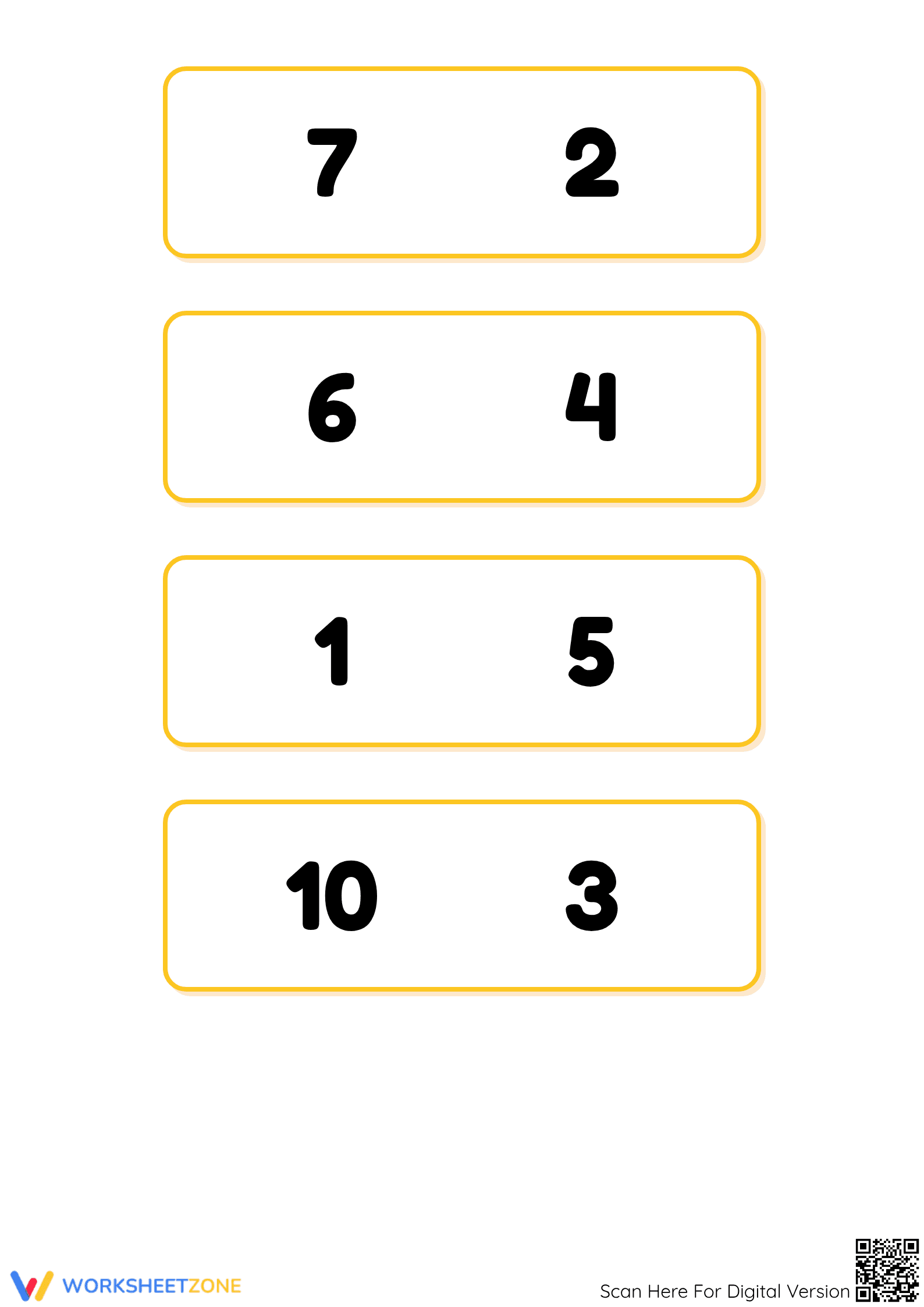 Printable Comparing Numbers Worksheet | Grade K Math - Page 2