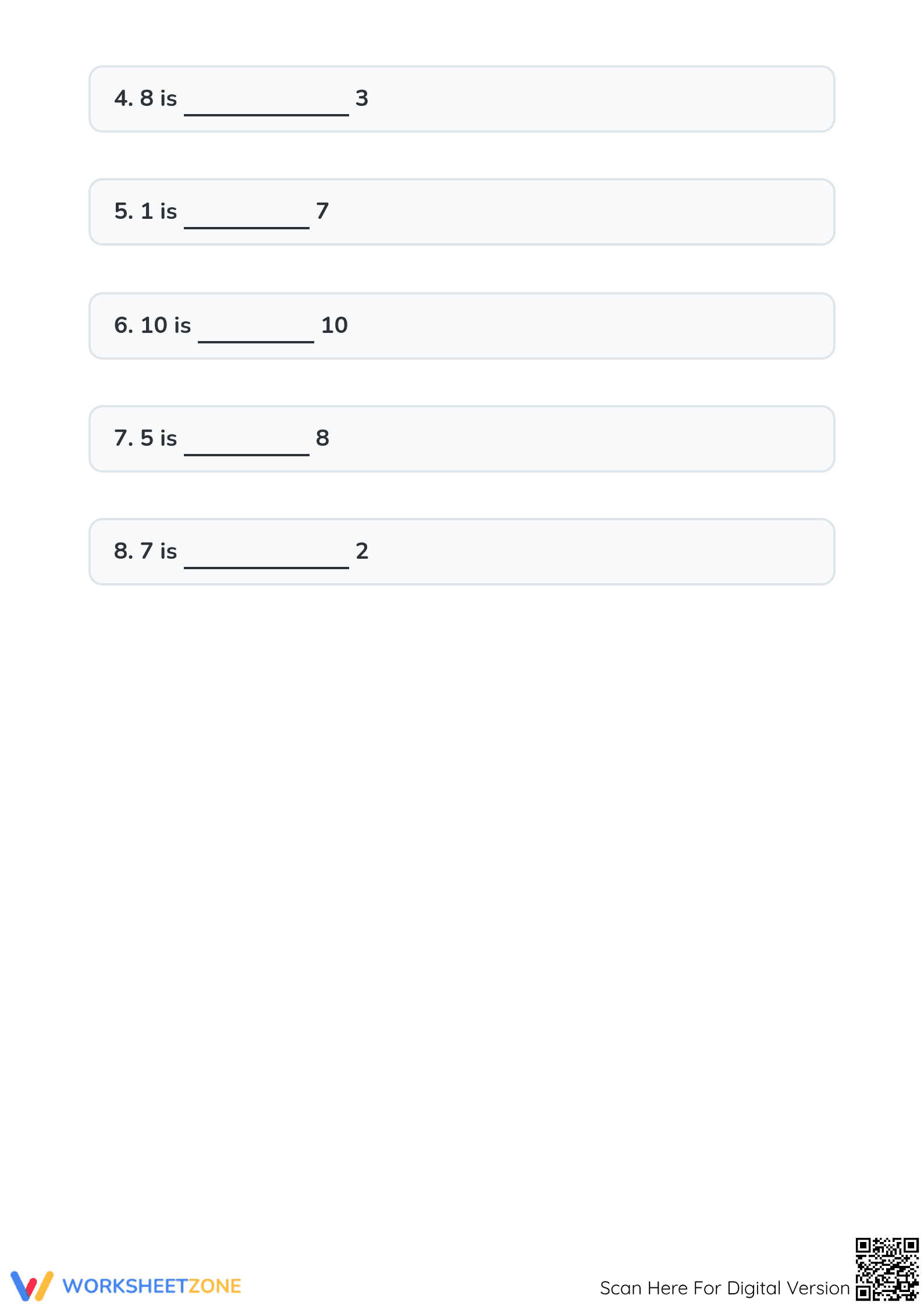 Printable Comparing Numbers Worksheet | Grade 1 Math - Page 4