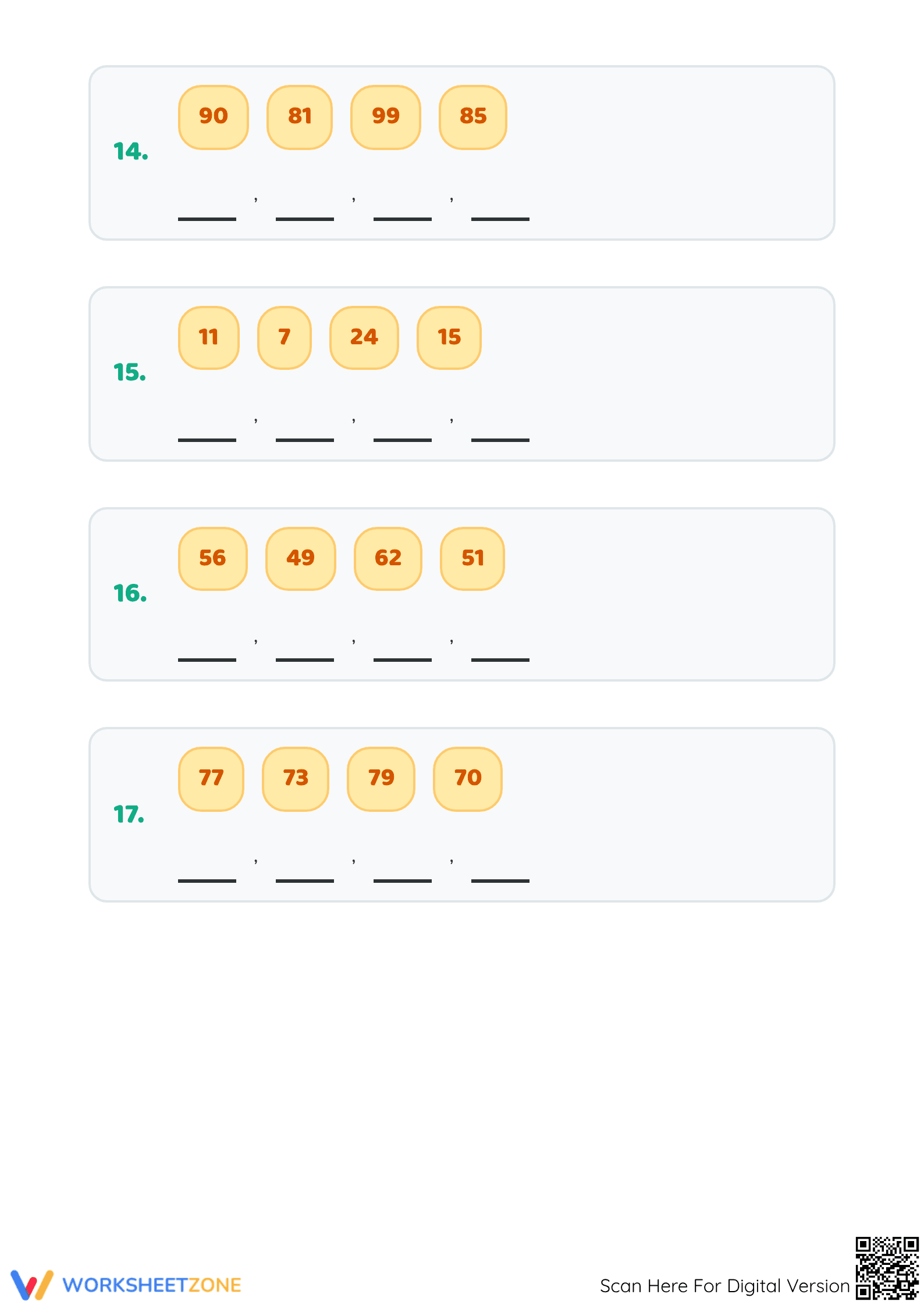 Printable Comparing Numbers Worksheet | Grade 1 Math - Page 4