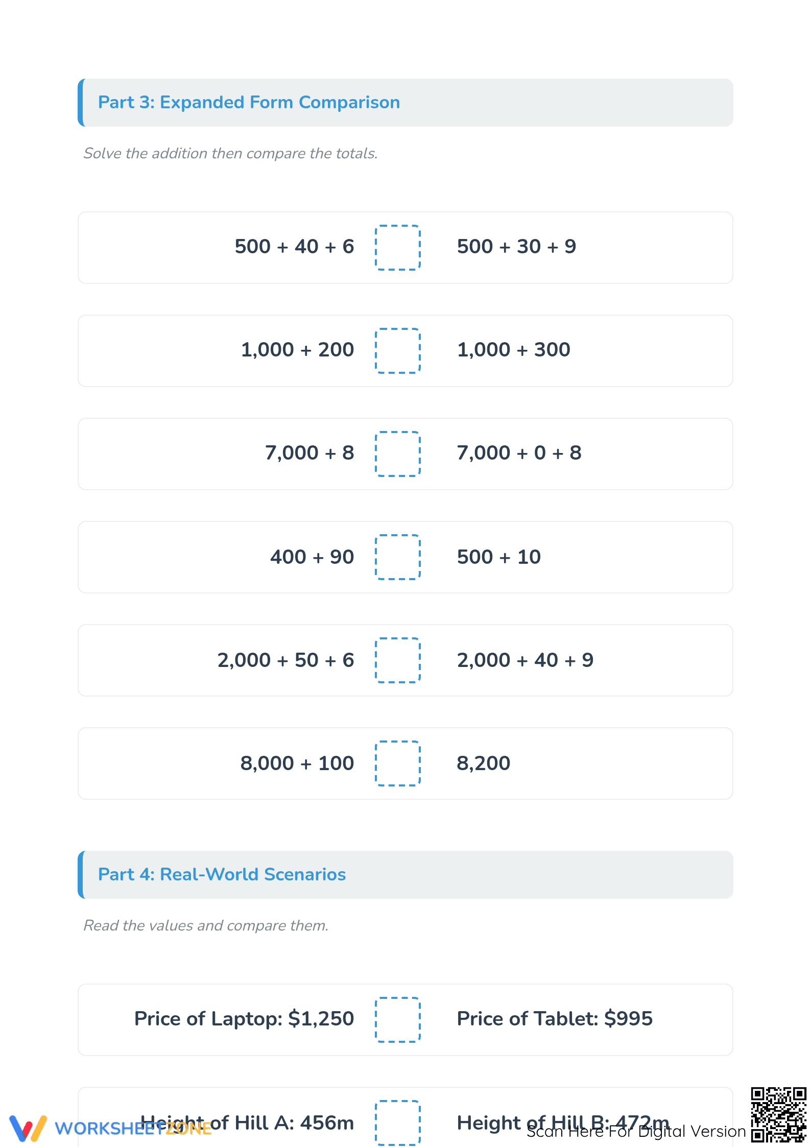 Arranging Numbers Worksheet | Grade 4 Math | Printable - Page 3