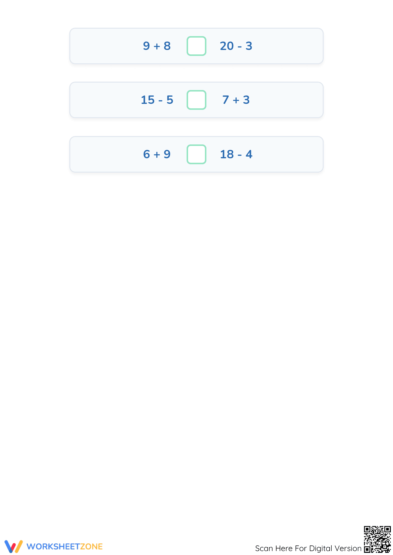Comparing Expressions Worksheet | Essential Grade 2 Math - Page 4