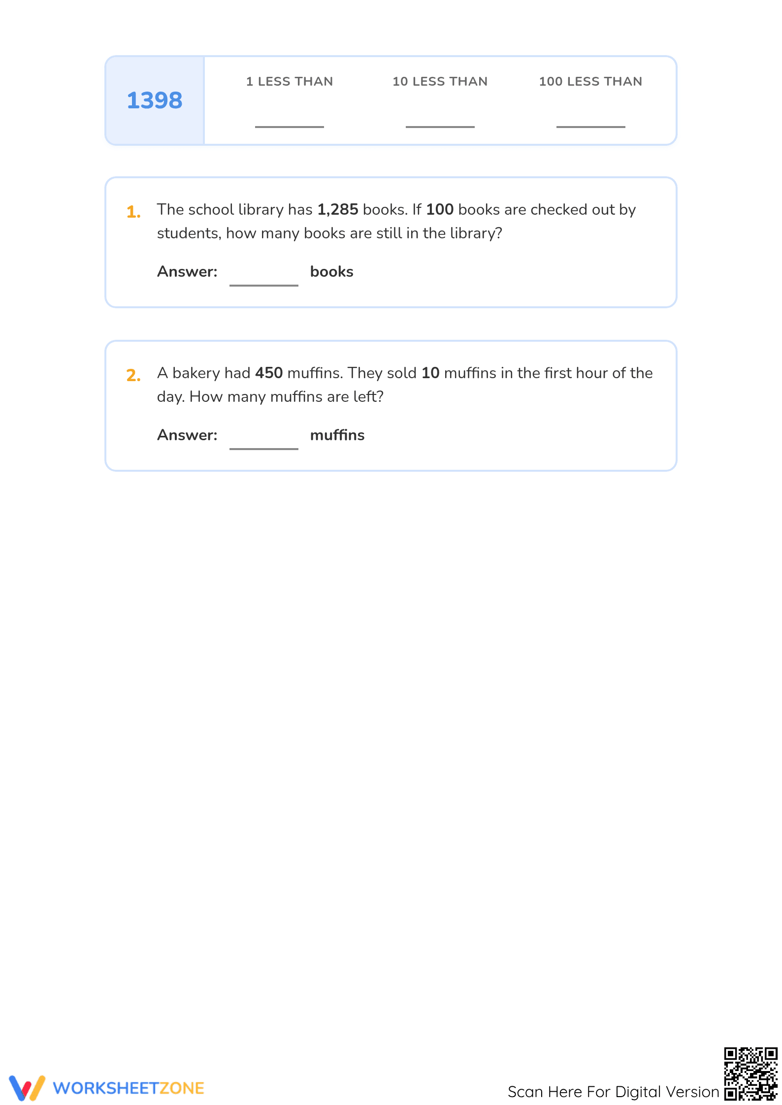 Printable Subtraction Worksheet | Grade 2 Math - Page 4